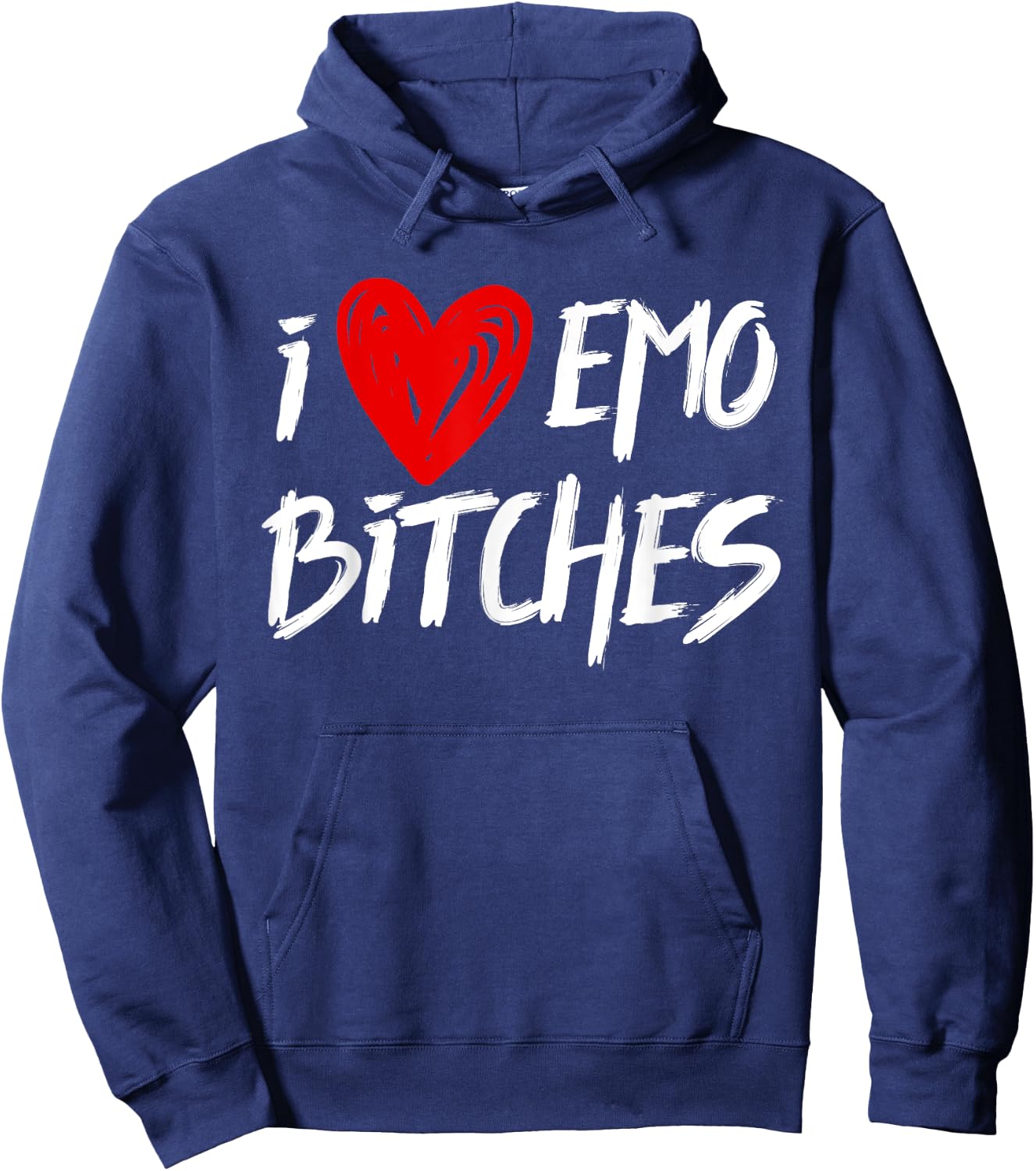 I Heart Emo Bitches Emo Girl Style Hoodie - Hoodie | Navy
