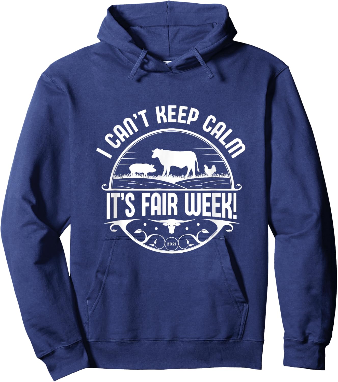 I Can't Keep Calm It's Fair Week Hoodie - Hoodie | Navy