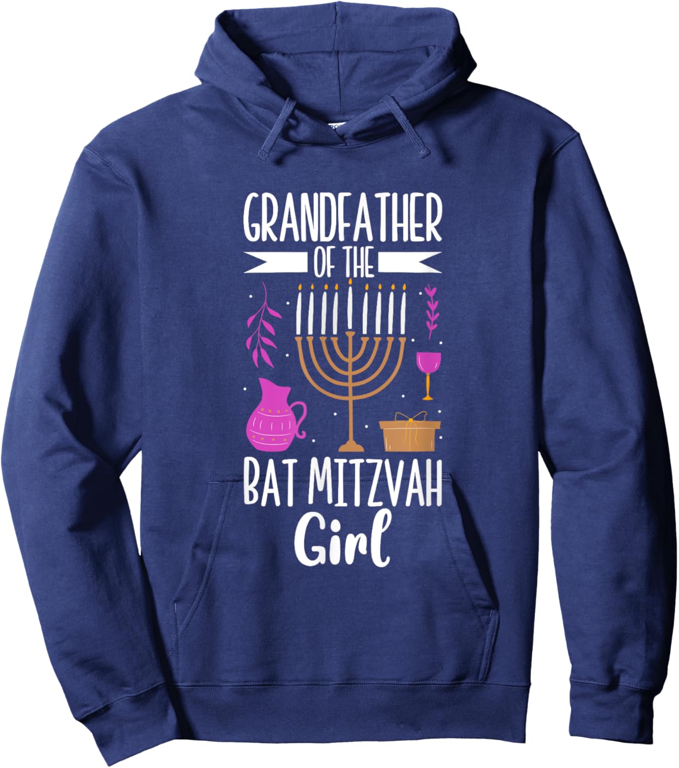 Grandfather of The Bat Mitzvah Hoodie - Hoodie | Navy