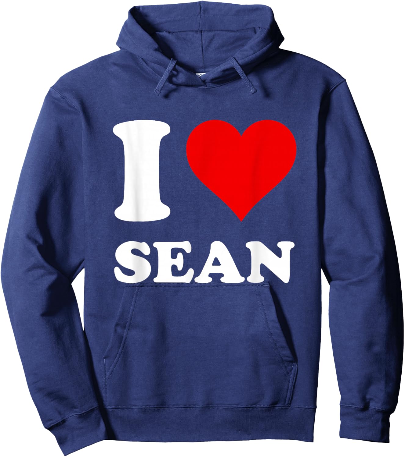 Red Heart I Love Sean Hoodie - Hoodie | Navy