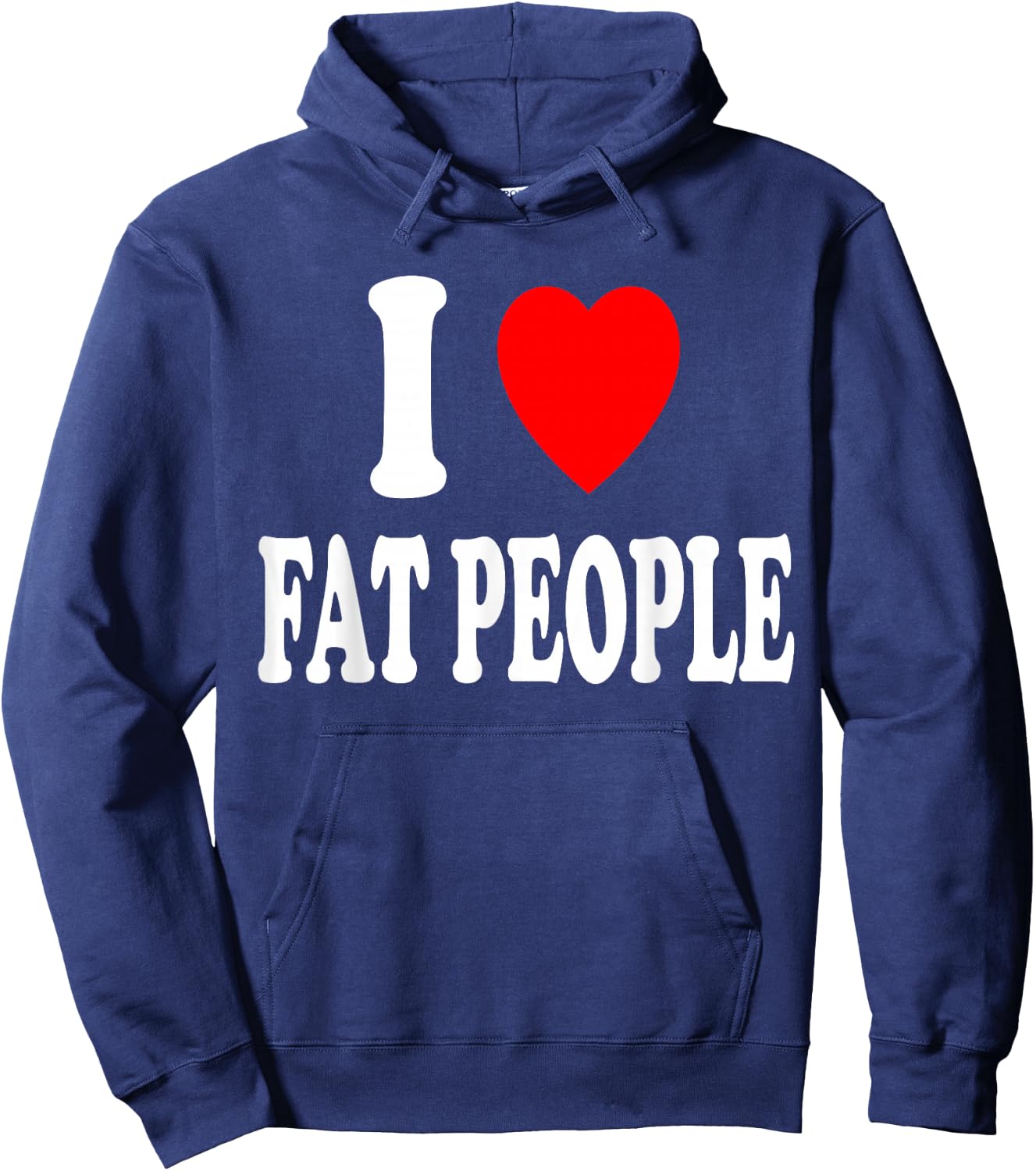 I Heart (Love) Fat People Hoodie - Hoodie | Navy
