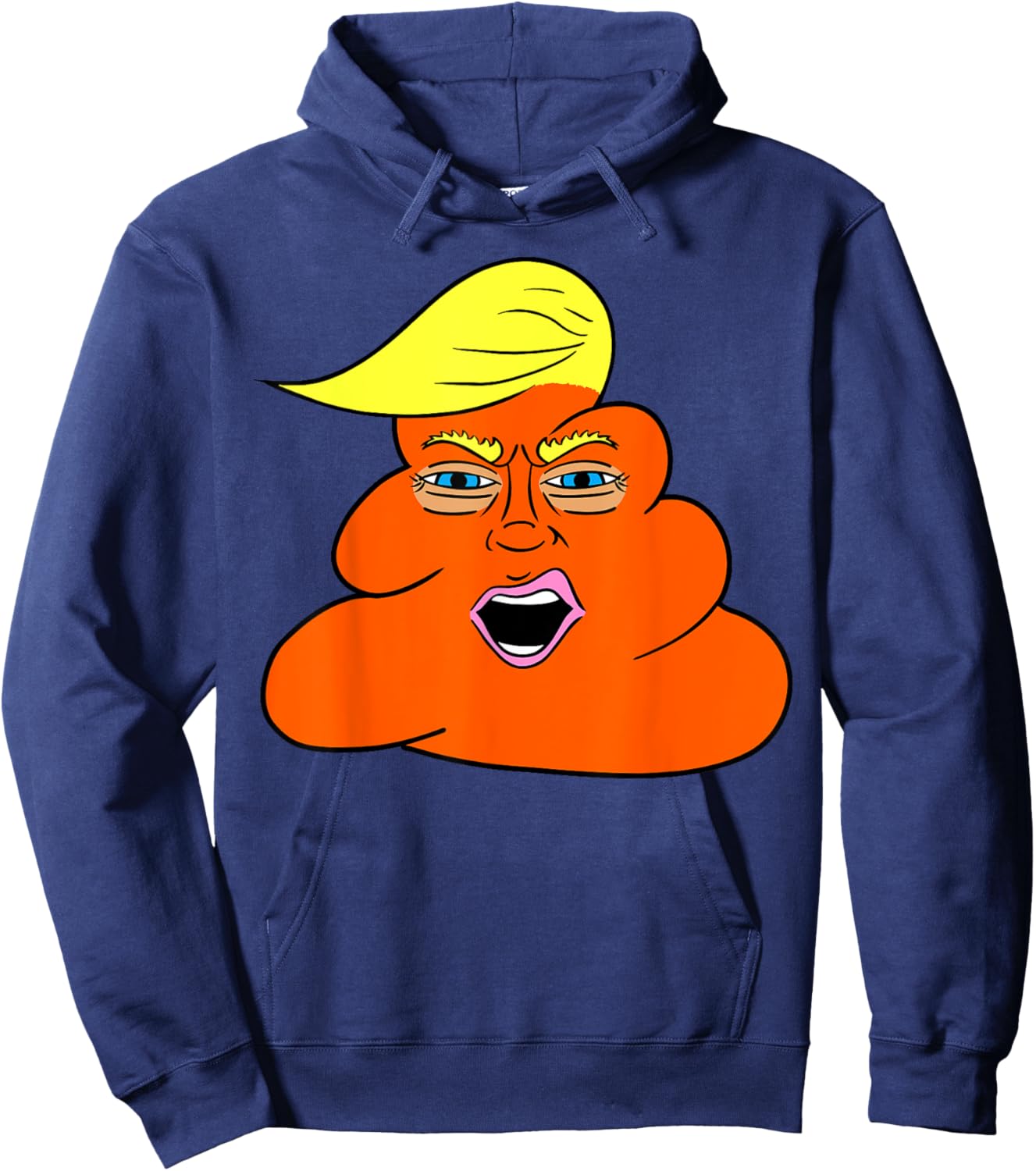 Trump Hairt Orange Turd Shit Hoodie - Hoodie | Navy