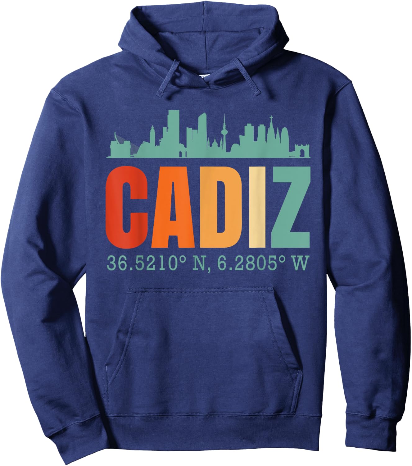 Cadiz Skyline Hoodie - Hoodie | Navy