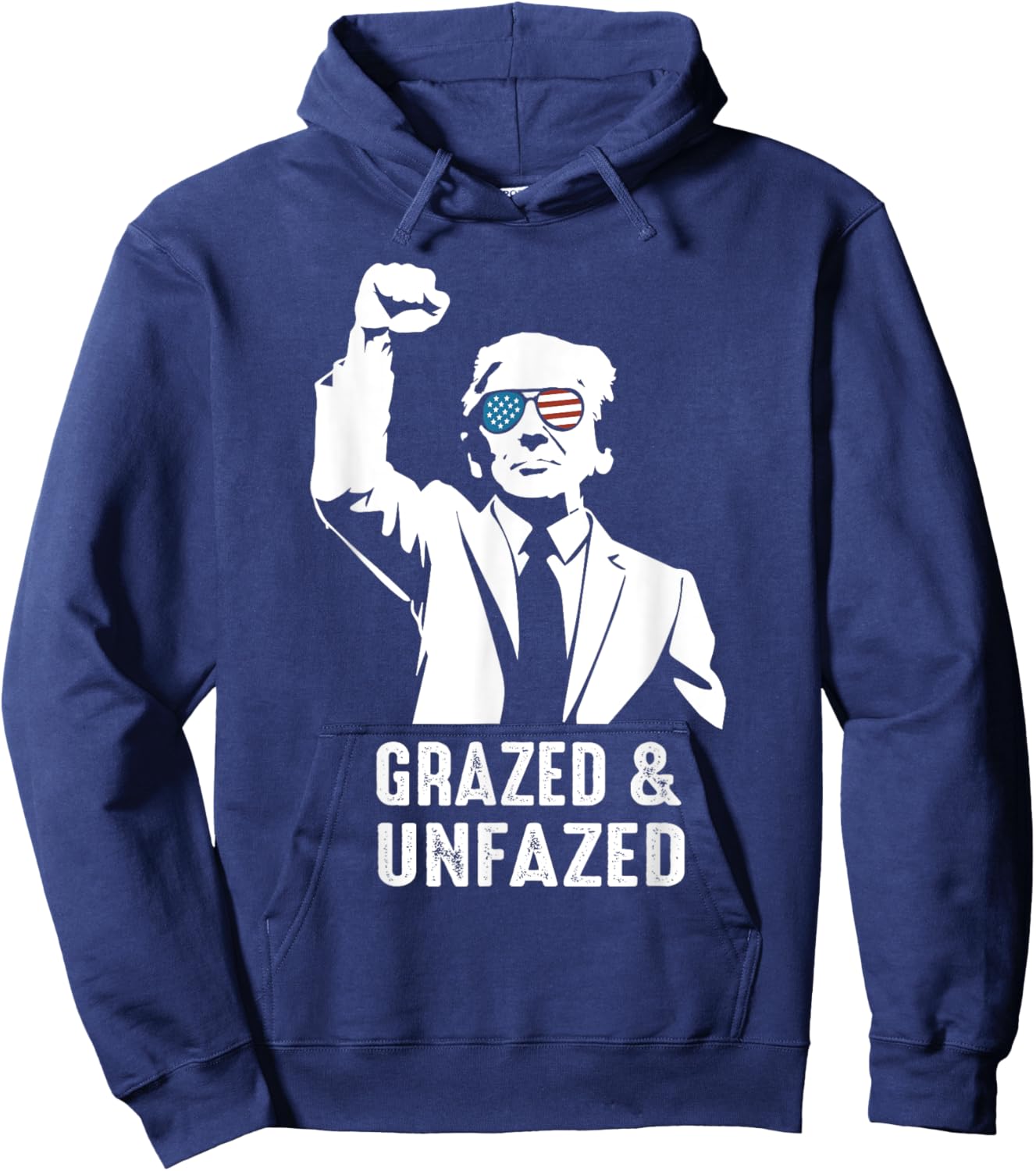 Fist Pump American Patriot - Grazed and Unfazed Hoodie - Hoodie | Navy