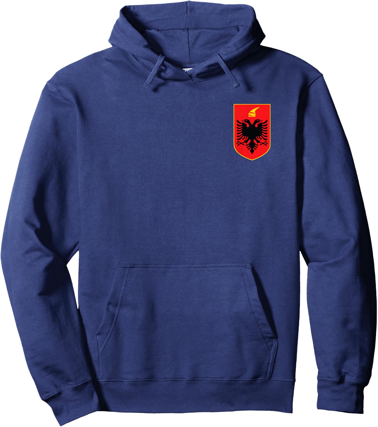 Albania Flag Shirt Red & Black Albanian Eagle Hoodie - Hoodie | Navy