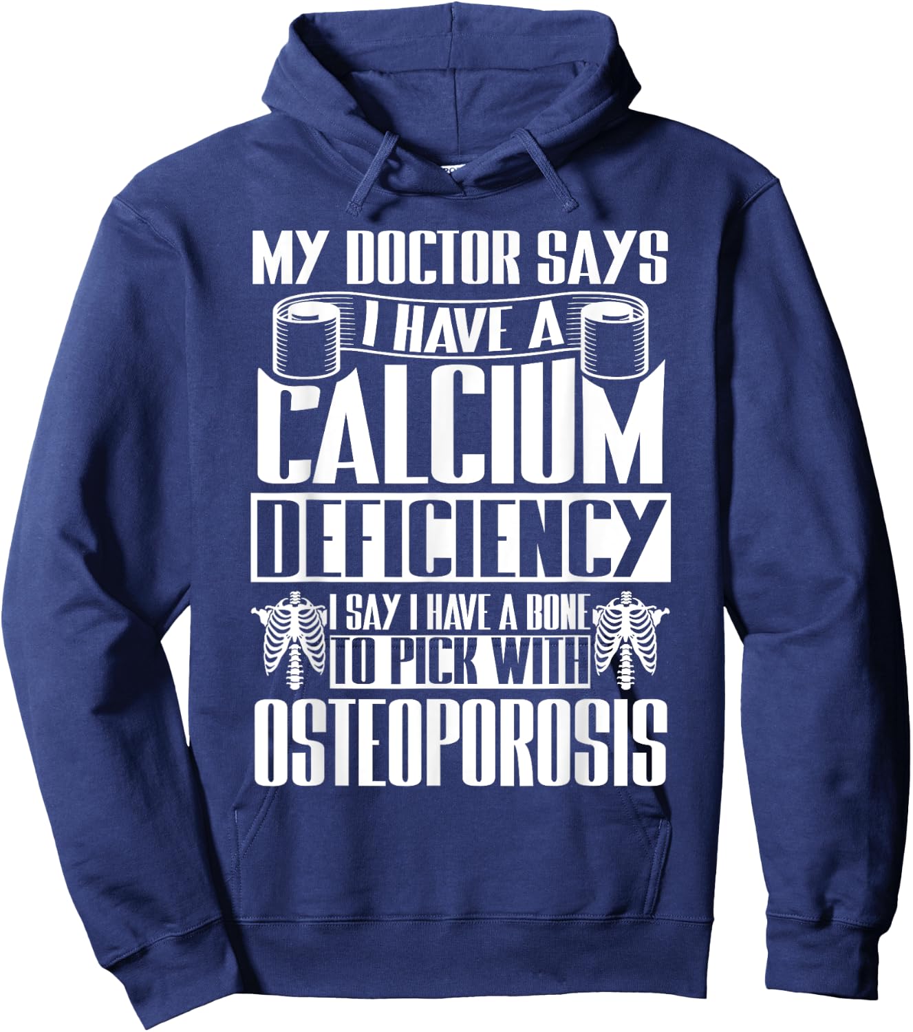 Osteoporosis Awareness Hoodie - Hoodie | Navy