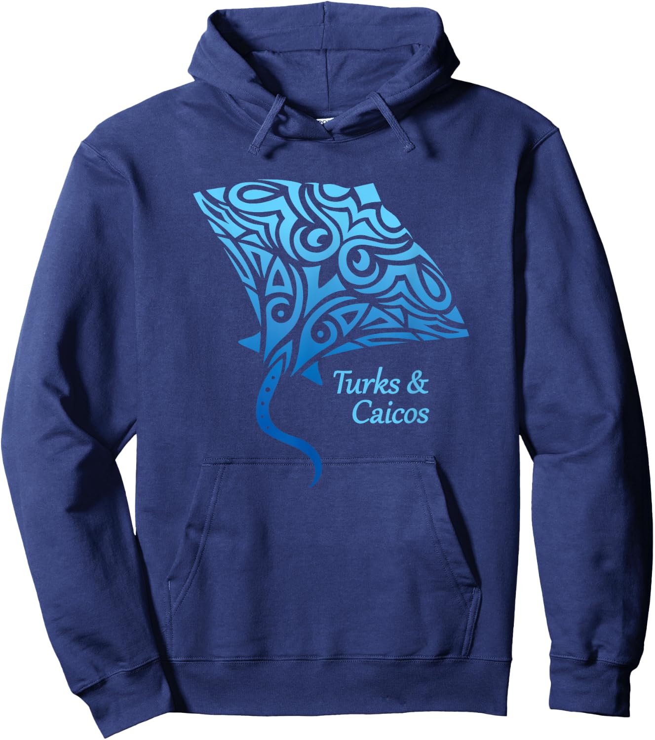 Turks and Caicos Islands Stingray 2024 Vacation Hoodie - Hoodie | Navy