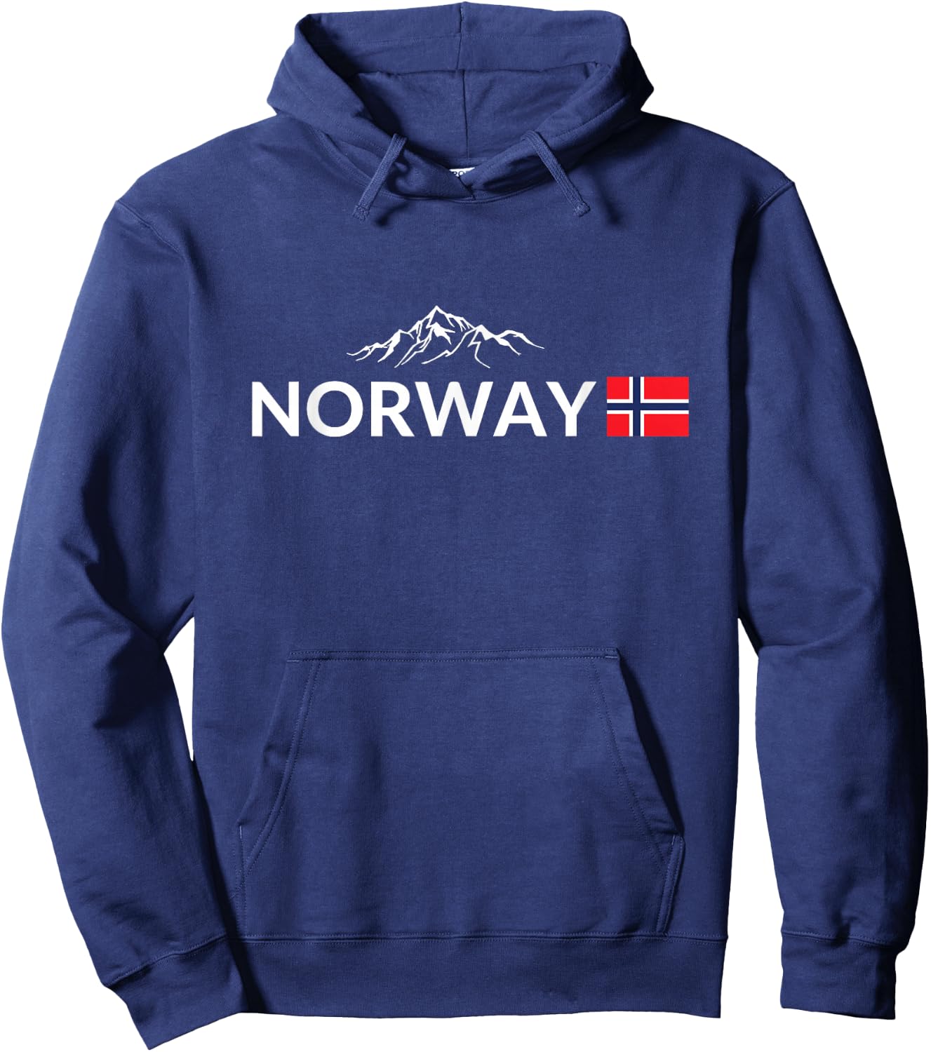 Norway Flag Mountain Outdoor Trip in Norway Hoodie - Hoodie | Navy