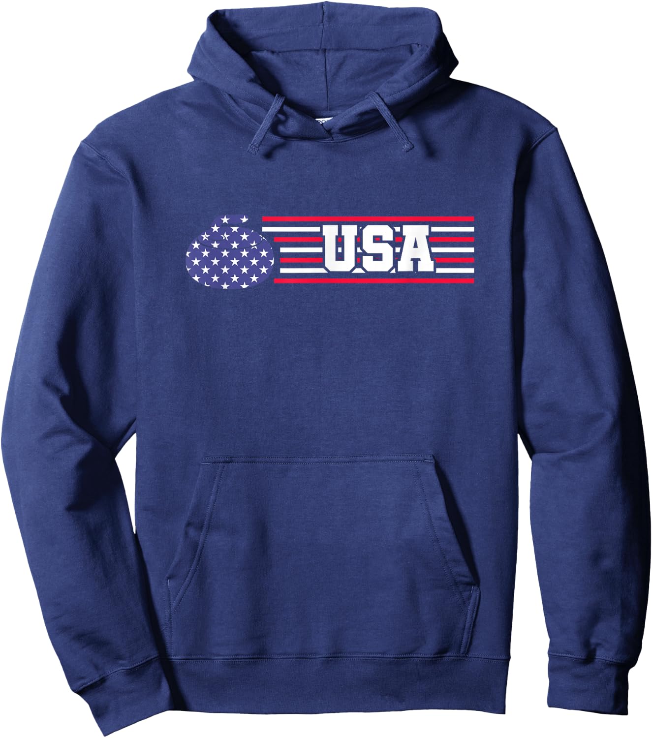 Curling Stone USA Team Players American Flag Hoodie - Hoodie | Navy