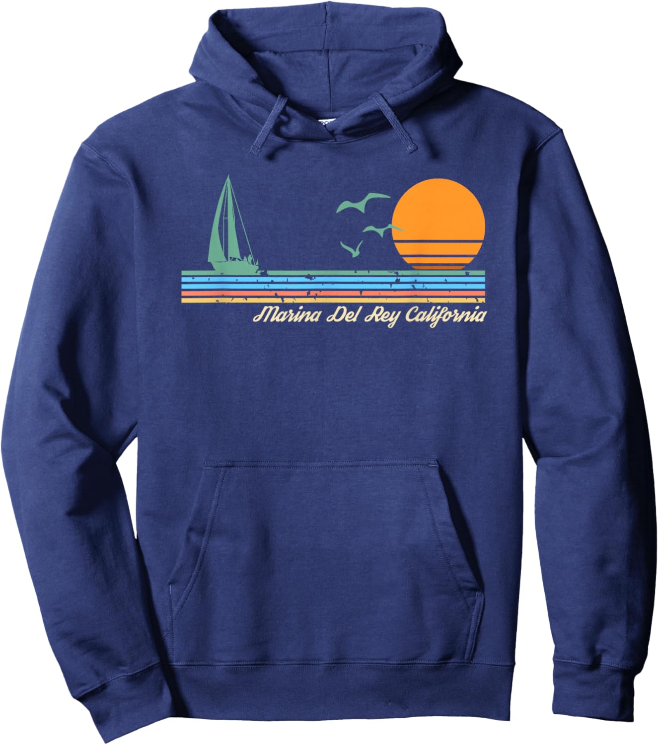Marina Del Rey California Hoodie - Hoodie | Navy