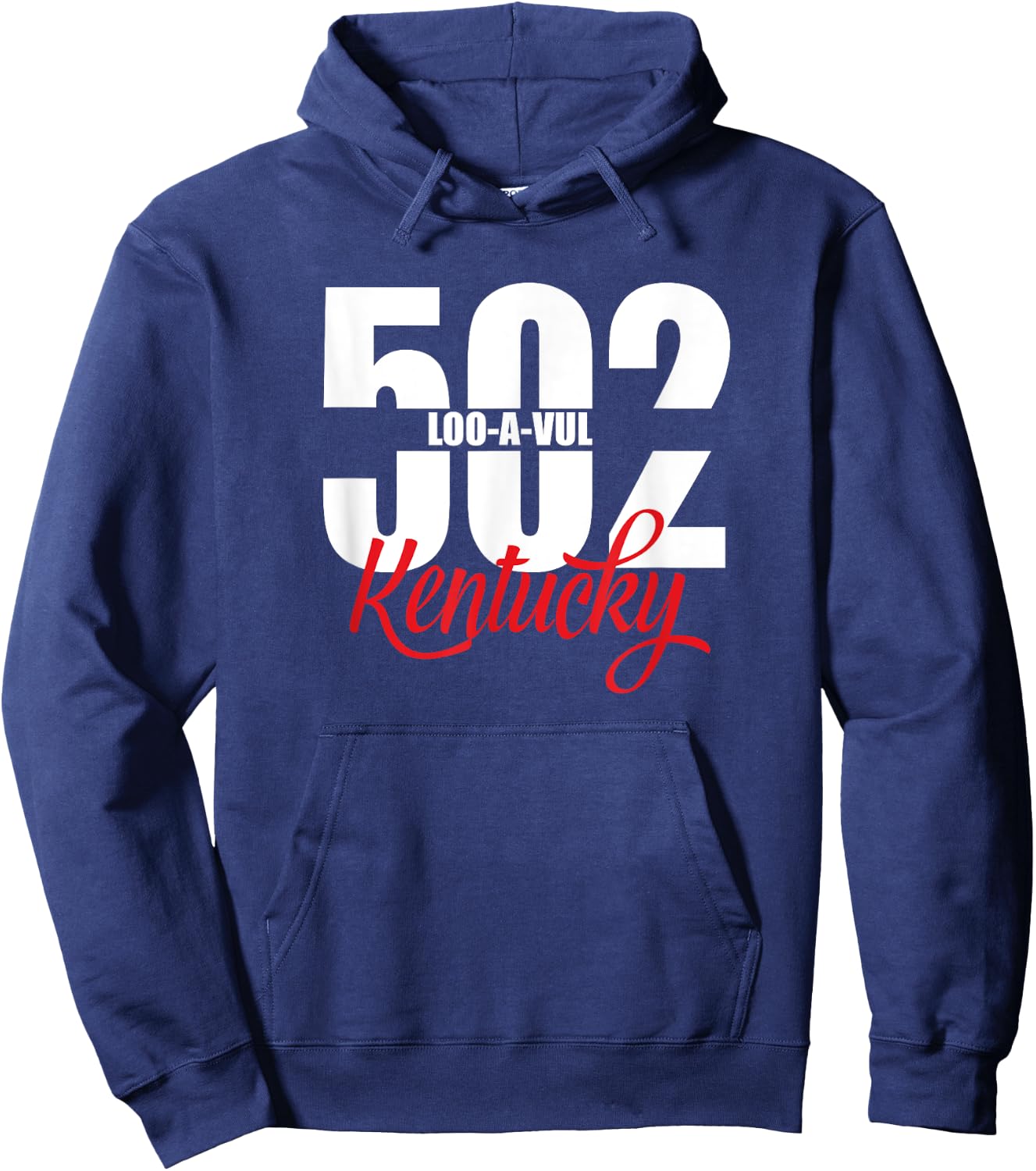 502 Louisville Area Code Kentucky Funny Hoodie - Hoodie | Navy