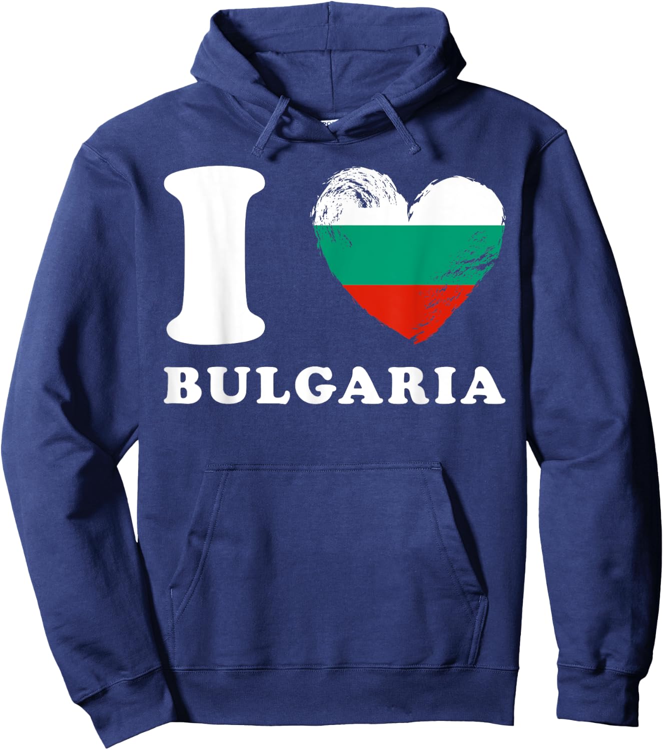 I Love Bulgaria - Heart Flag Bulgaria Hoodie - Hoodie | Navy