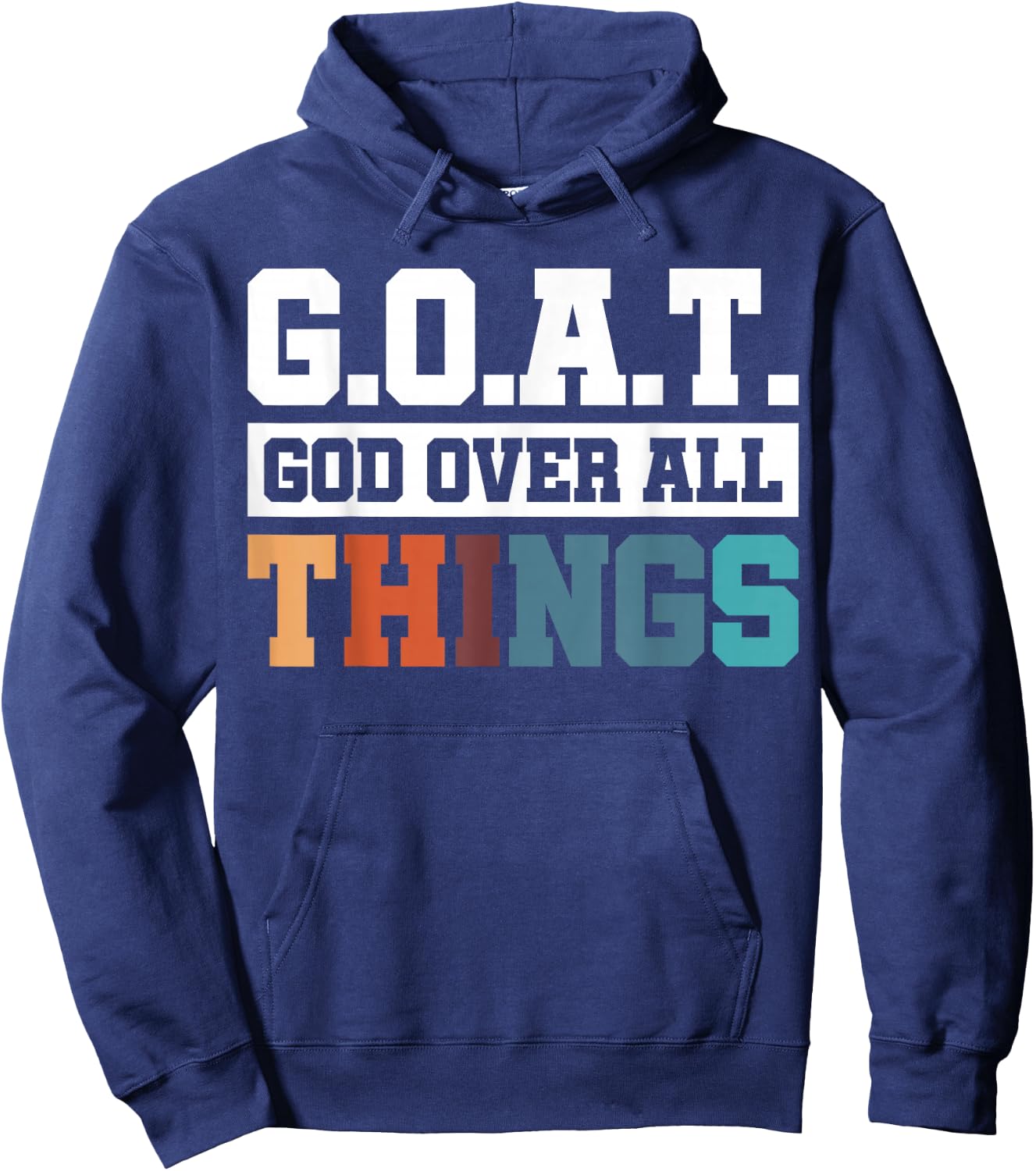 G.O.A.T. God Over All Things Hoodie - Hoodie | Navy