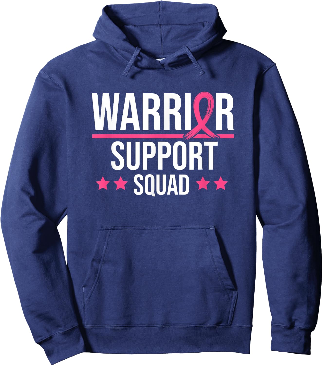 Breast Cancer Support Squad Pink Ribbon Hoodie - Hoodie | Navy