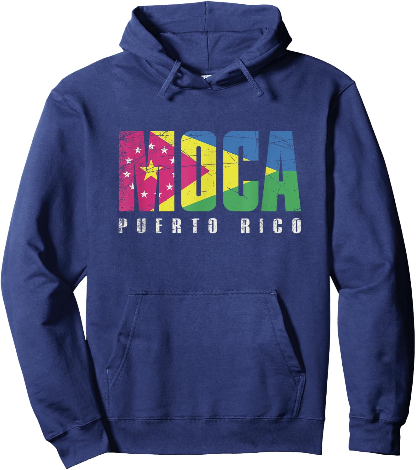 Moca City in Puerto Rico, Moca Flag Hoodie - Hoodie | Navy