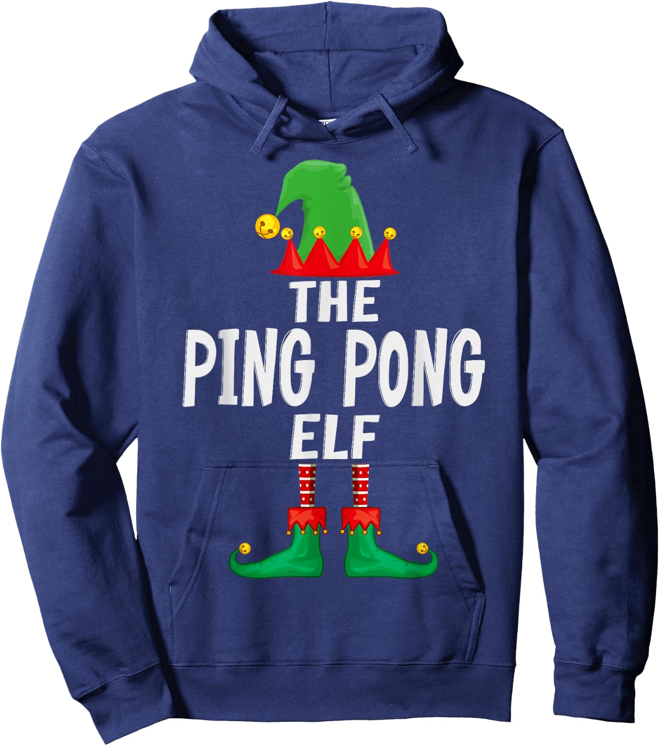 The Ping Pong Elf Matching Family Christmas Hoodie - Hoodie | Navy