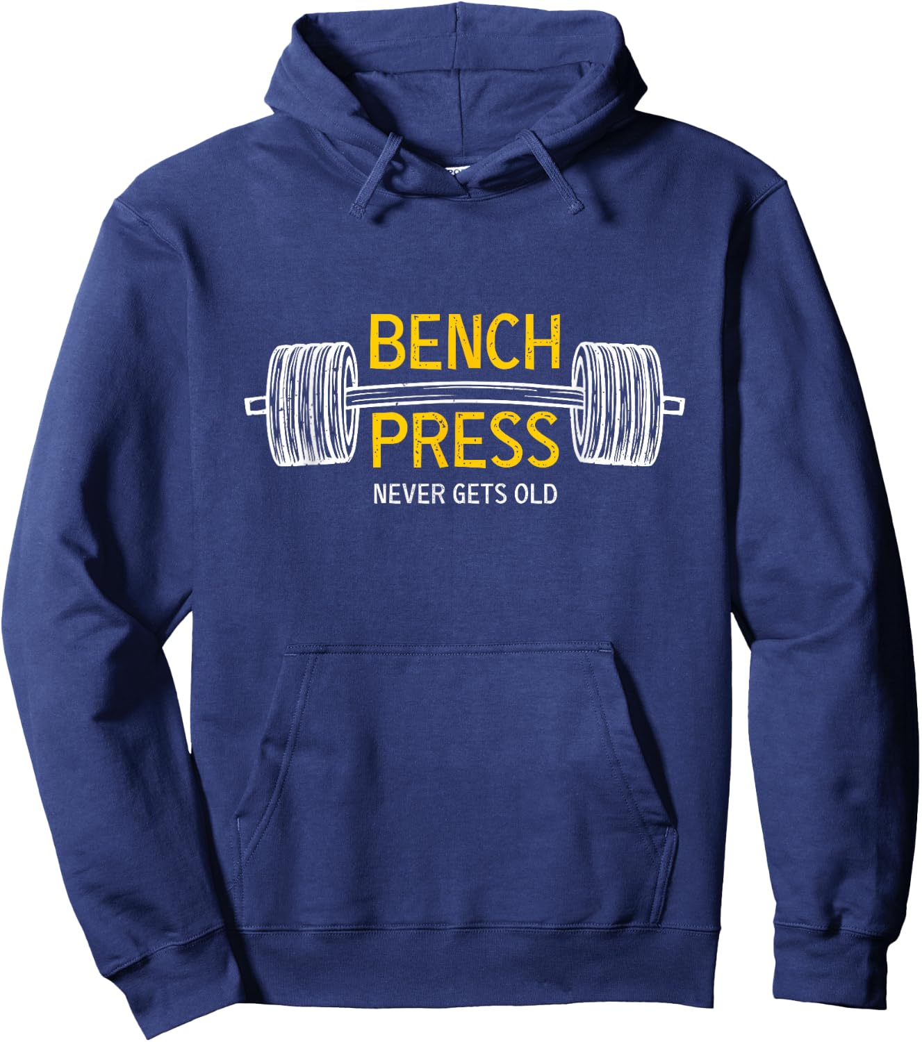 Cool Bench Press with never gets old Hoodie - Hoodie | Navy