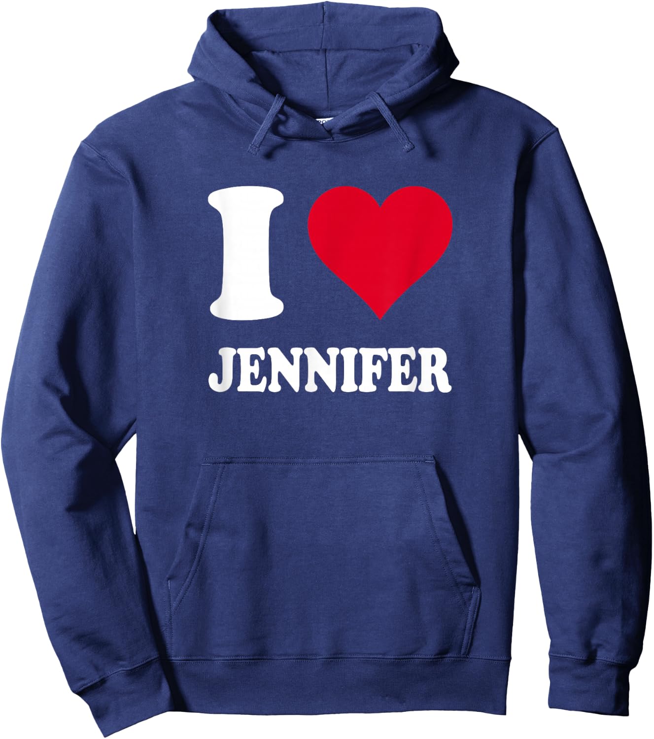 Red Heart I Love Jennifer Hoodie - Hoodie | Navy