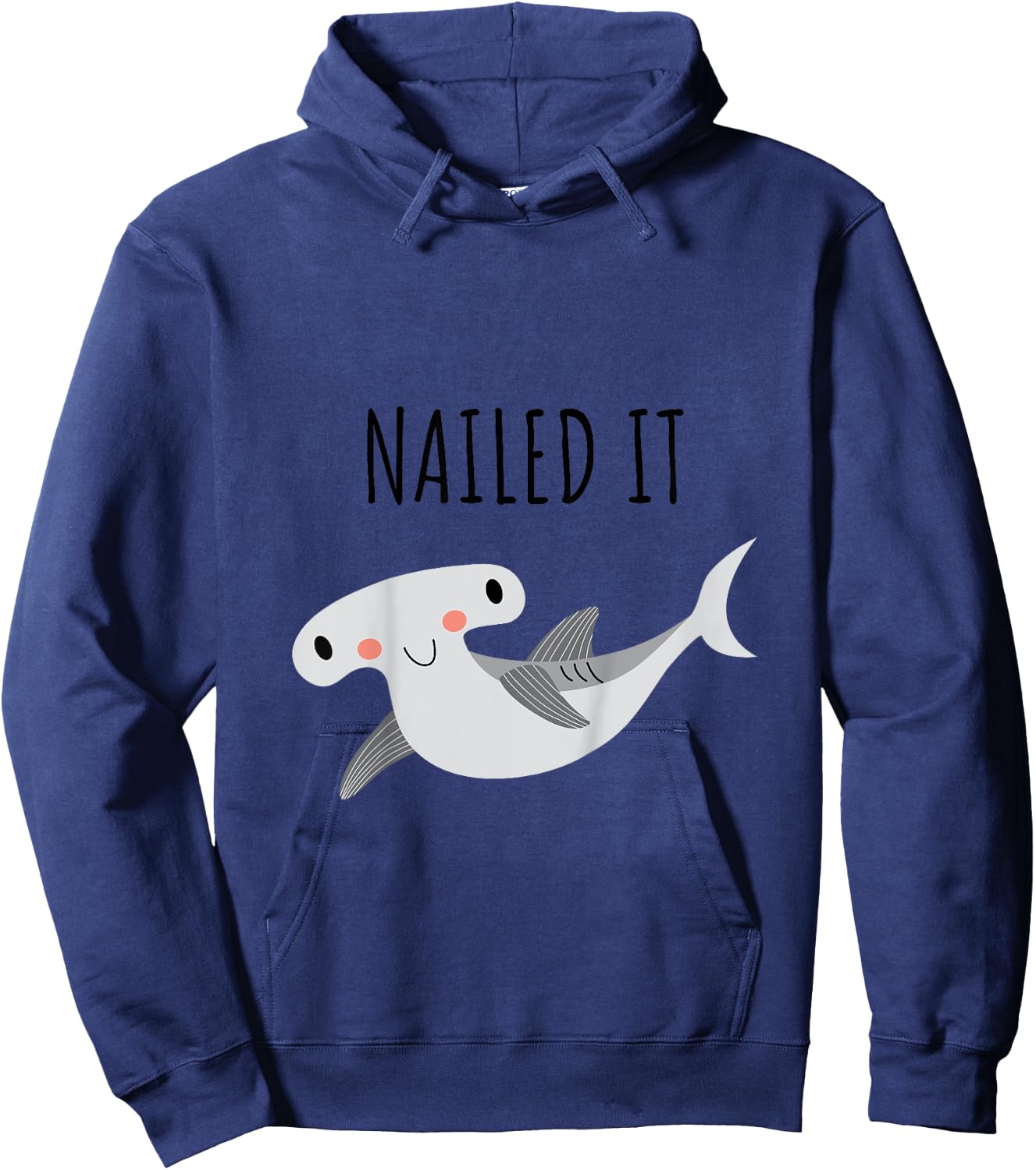 Nailed It Funny Hammerhead Shark Kids Hoodie - Hoodie | Navy