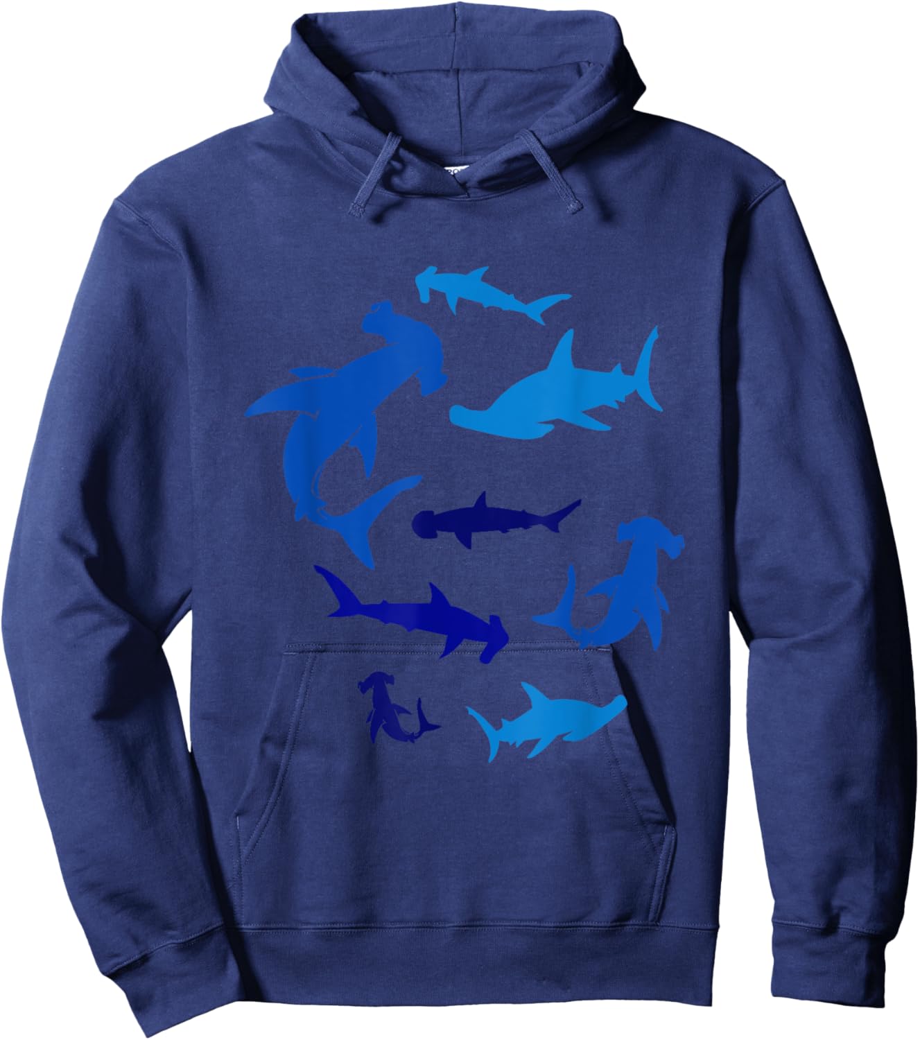 Shark Swimming In The Ocean Water Hoodie - Hoodie | Navy