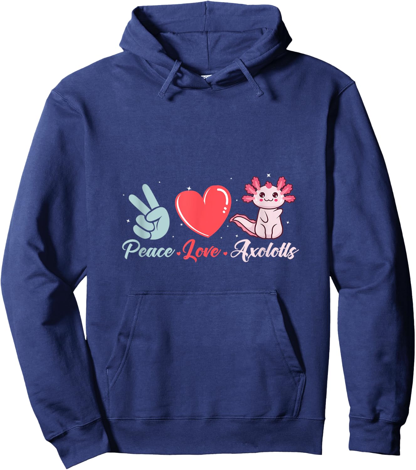 Axolotl Mexican Salamander Axolotl Hoodie - Hoodie | Navy