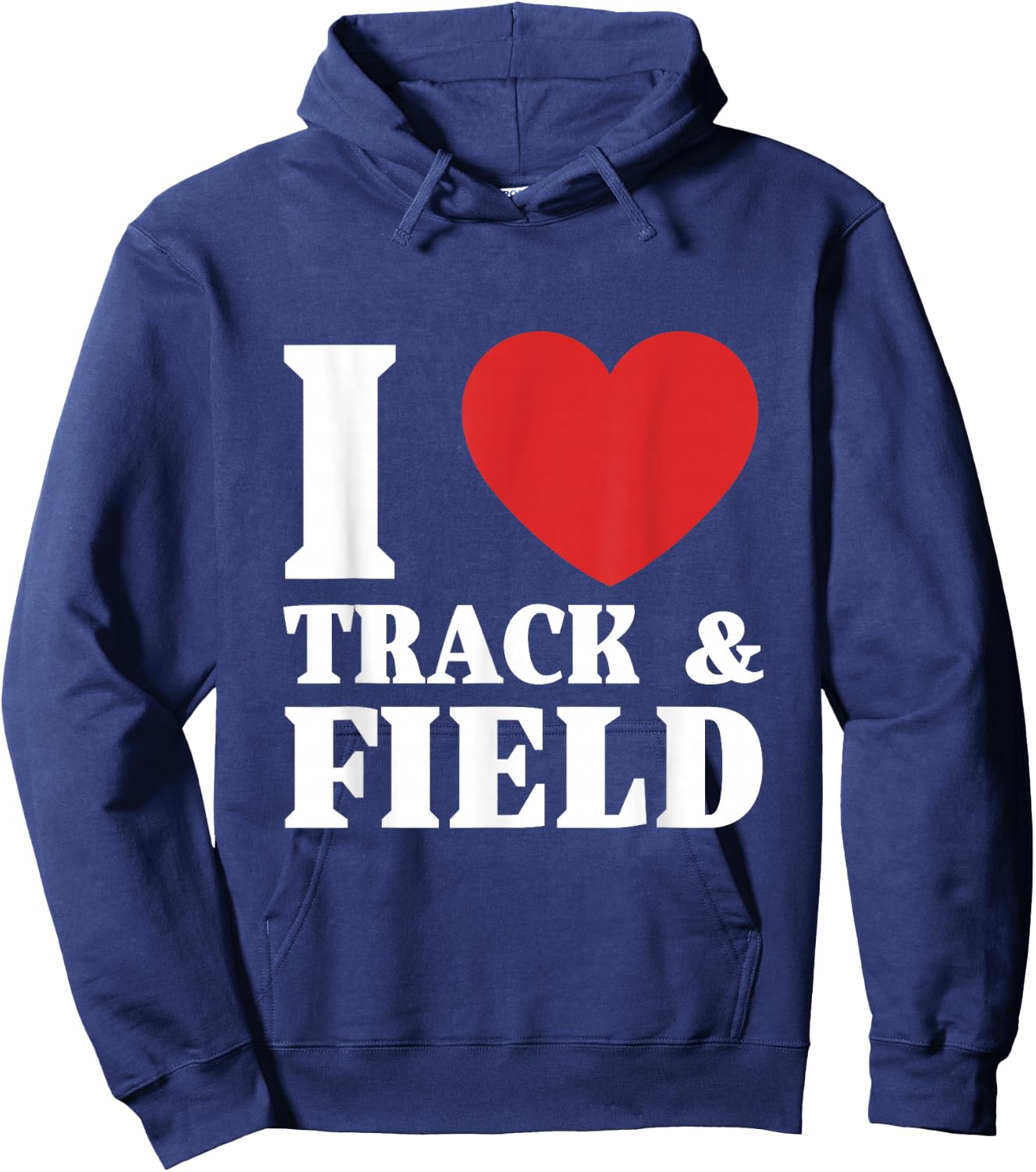I Love Track & Field Hoodie - Hoodie | Navy