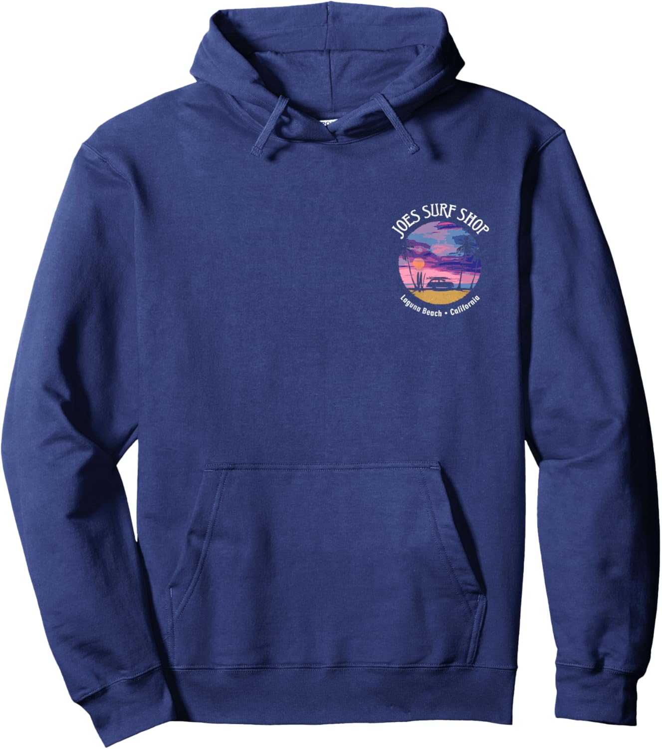 Joe's Surf Vintage Sunset Logo Graphic Hoodie - Hoodie | Navy