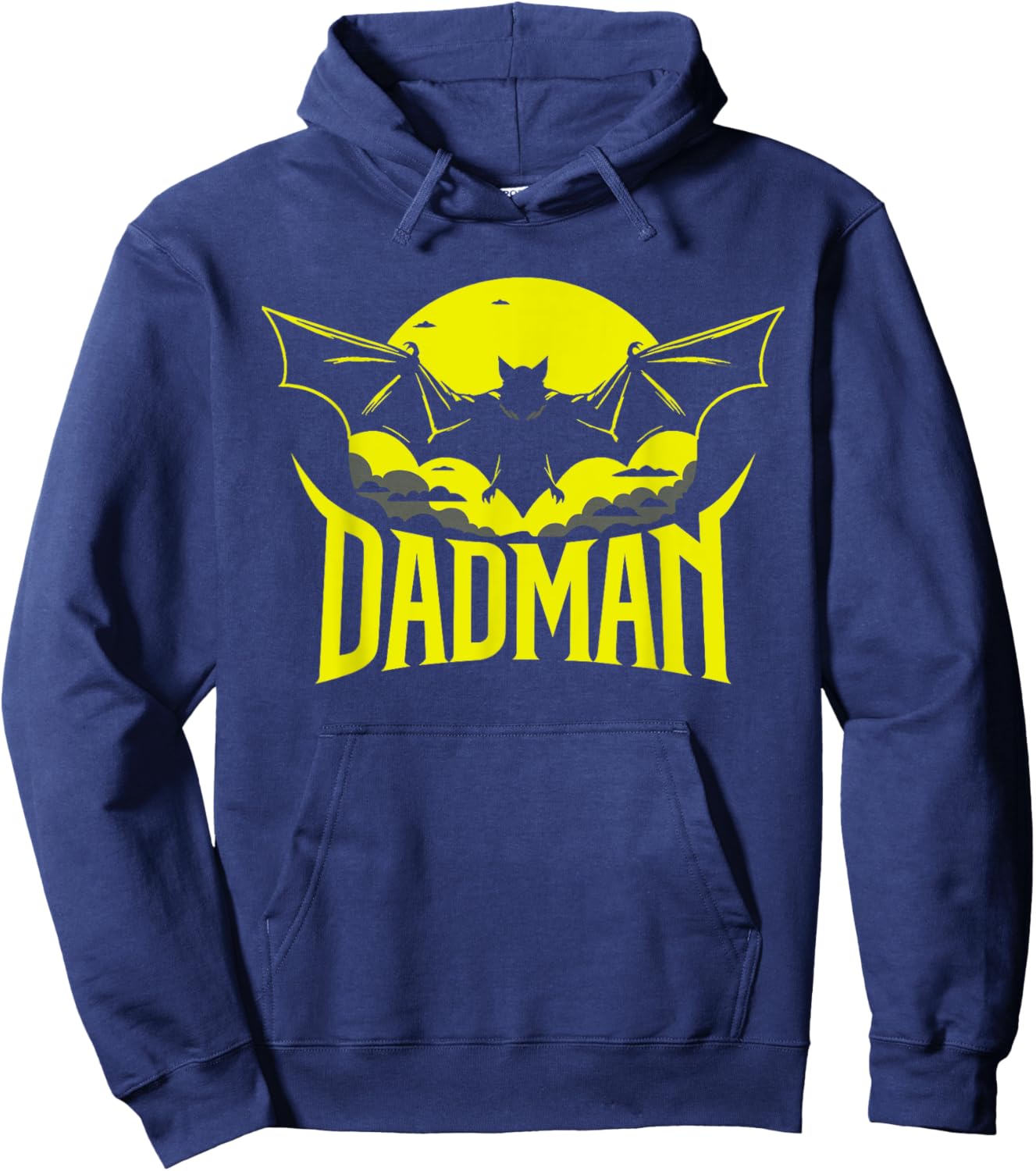 Dadman Moon Funny Dad Birthday Fathers Day Hoodie - Hoodie | Navy