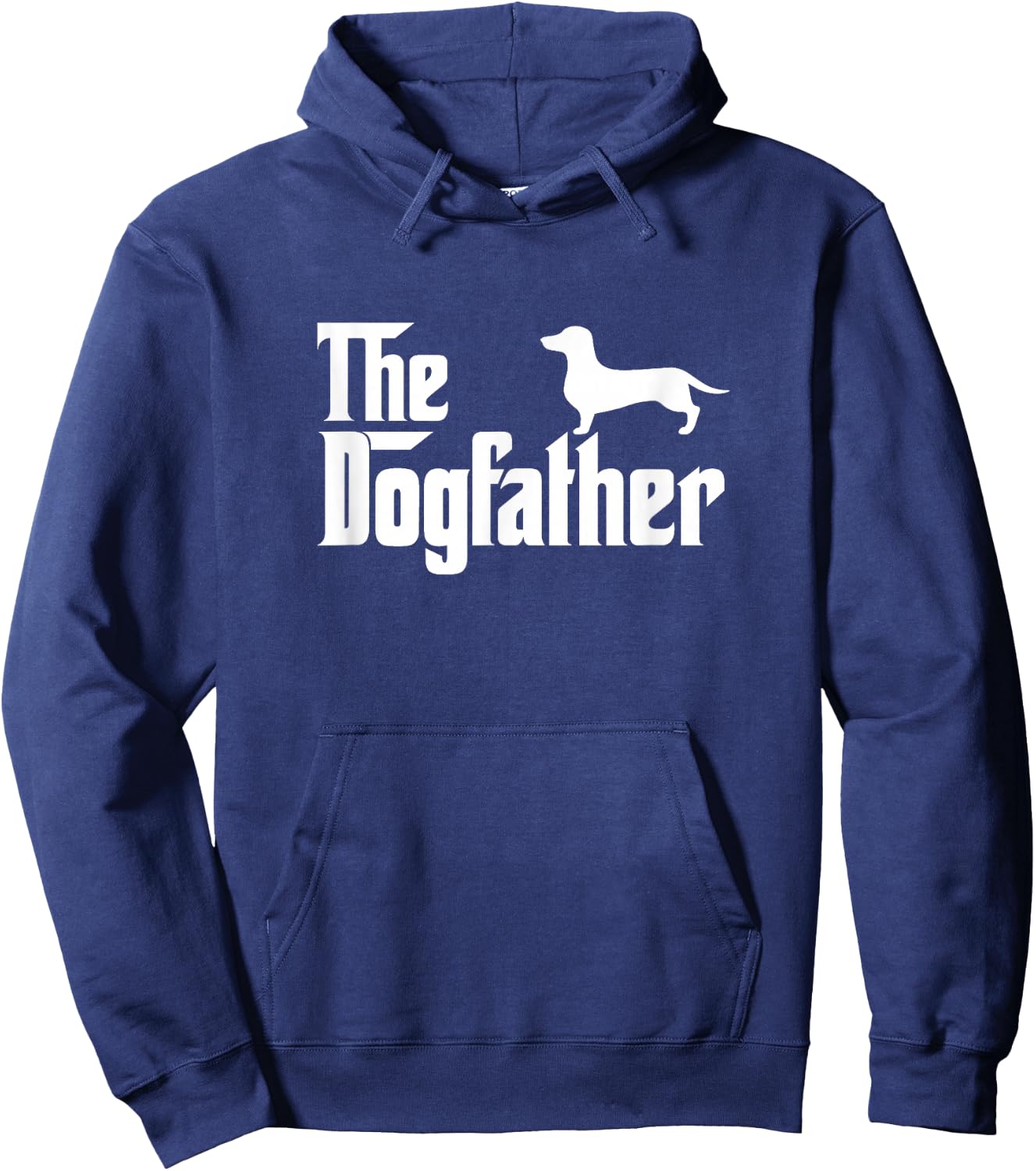 Dachshund - The Dogfather Dog Dad Papa Hoodie - Hoodie | Navy