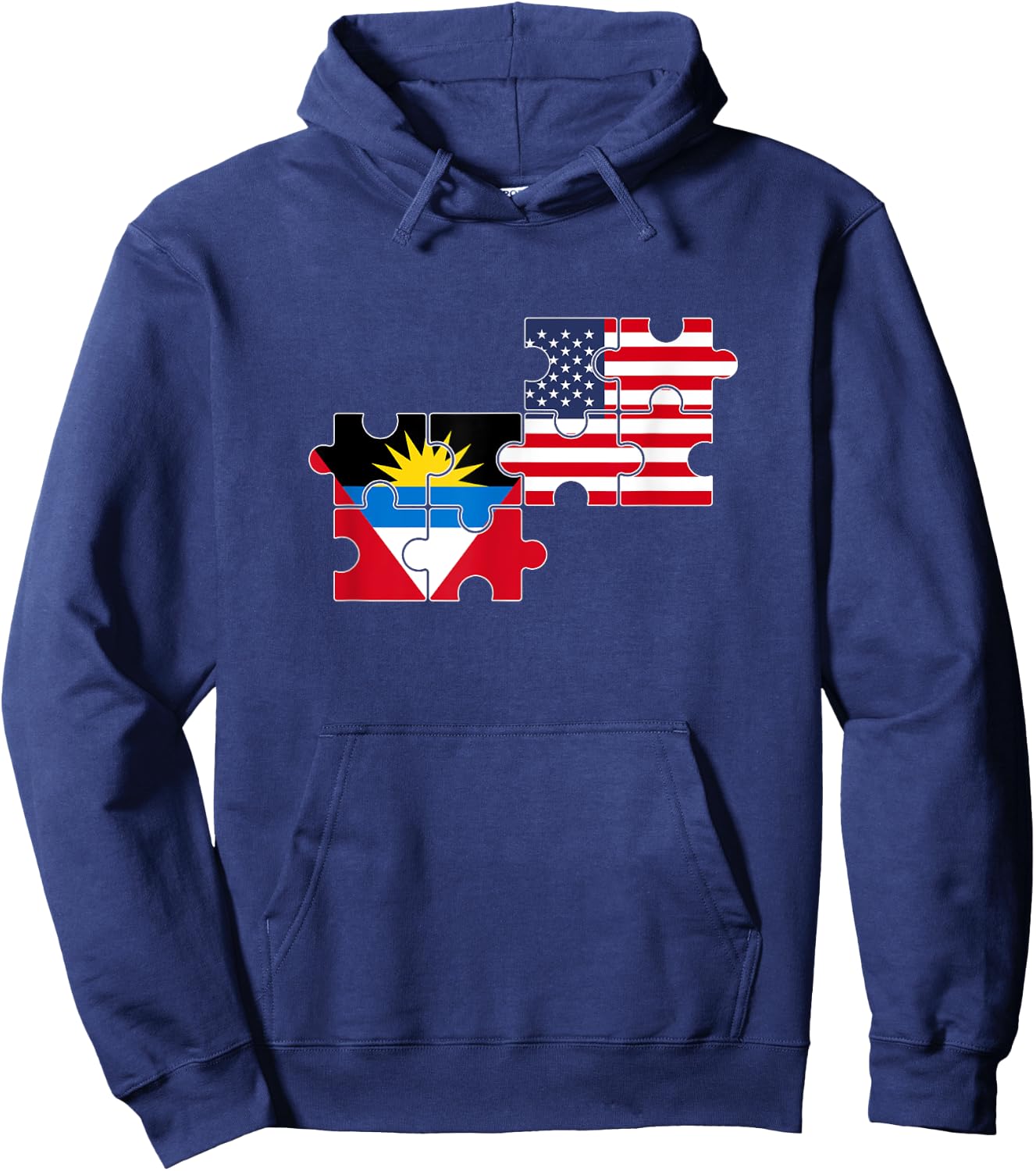 Antigua and Barbuda USA Flag American Antiguan Hoodie - Hoodie | Navy