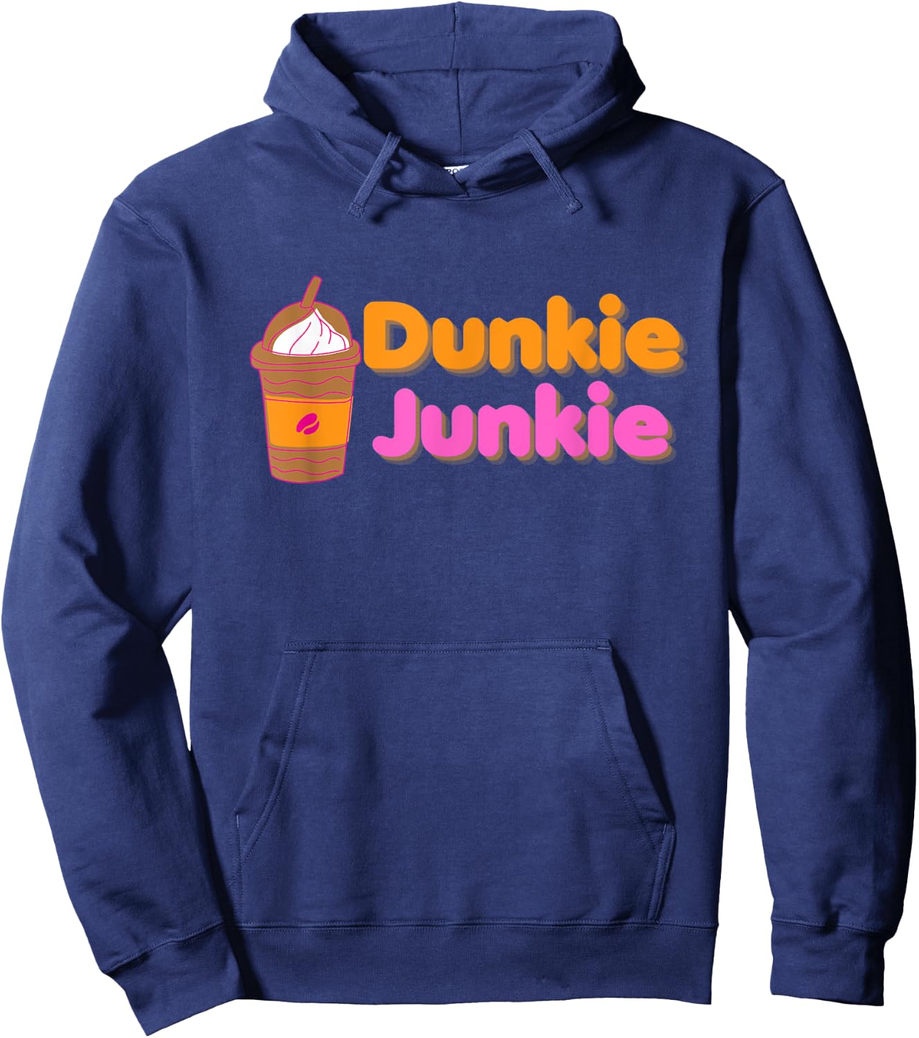 Dunkie Junkie Funny Coffee Saying Hoodie - Hoodie | Navy