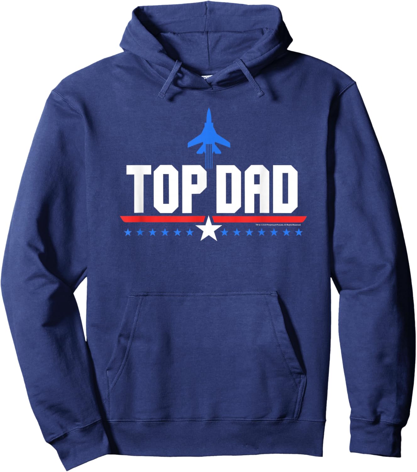 Top Gun Top Dad Father's Day Action Movie Logo Hoodie - Hoodie | Navy