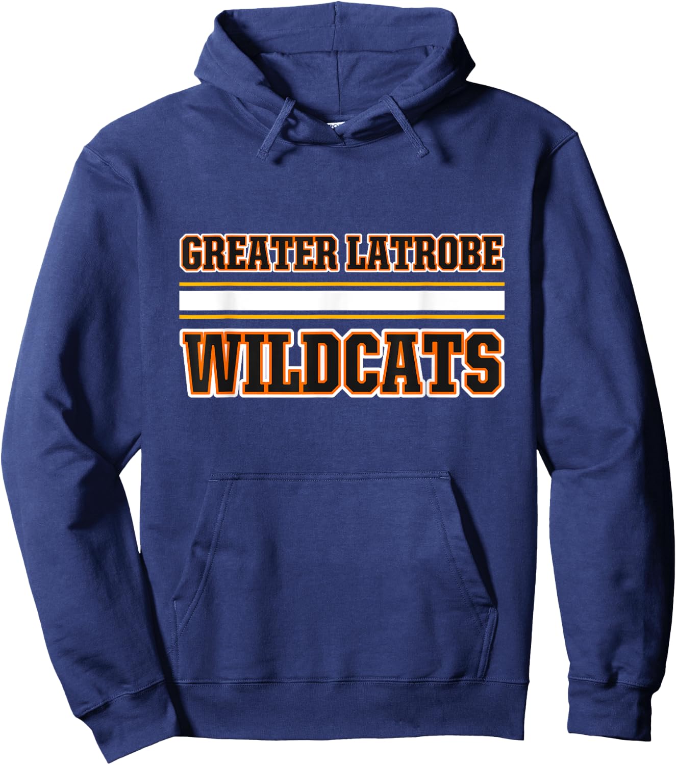 Greater Latrobe Wildcats Horizontal Stripes Hoodie - Hoodie | Navy