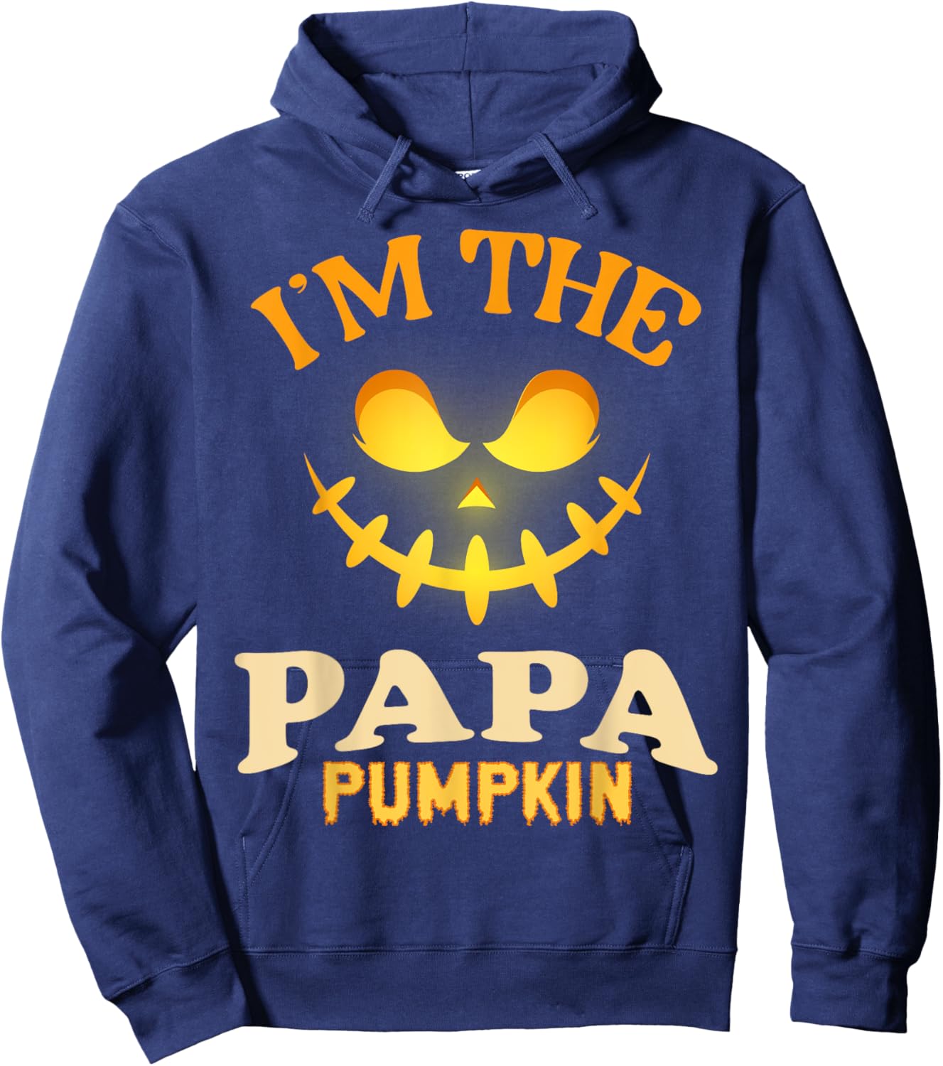 Papa Halloween Pumpkin Matching Costume Hoodie - Hoodie | Navy
