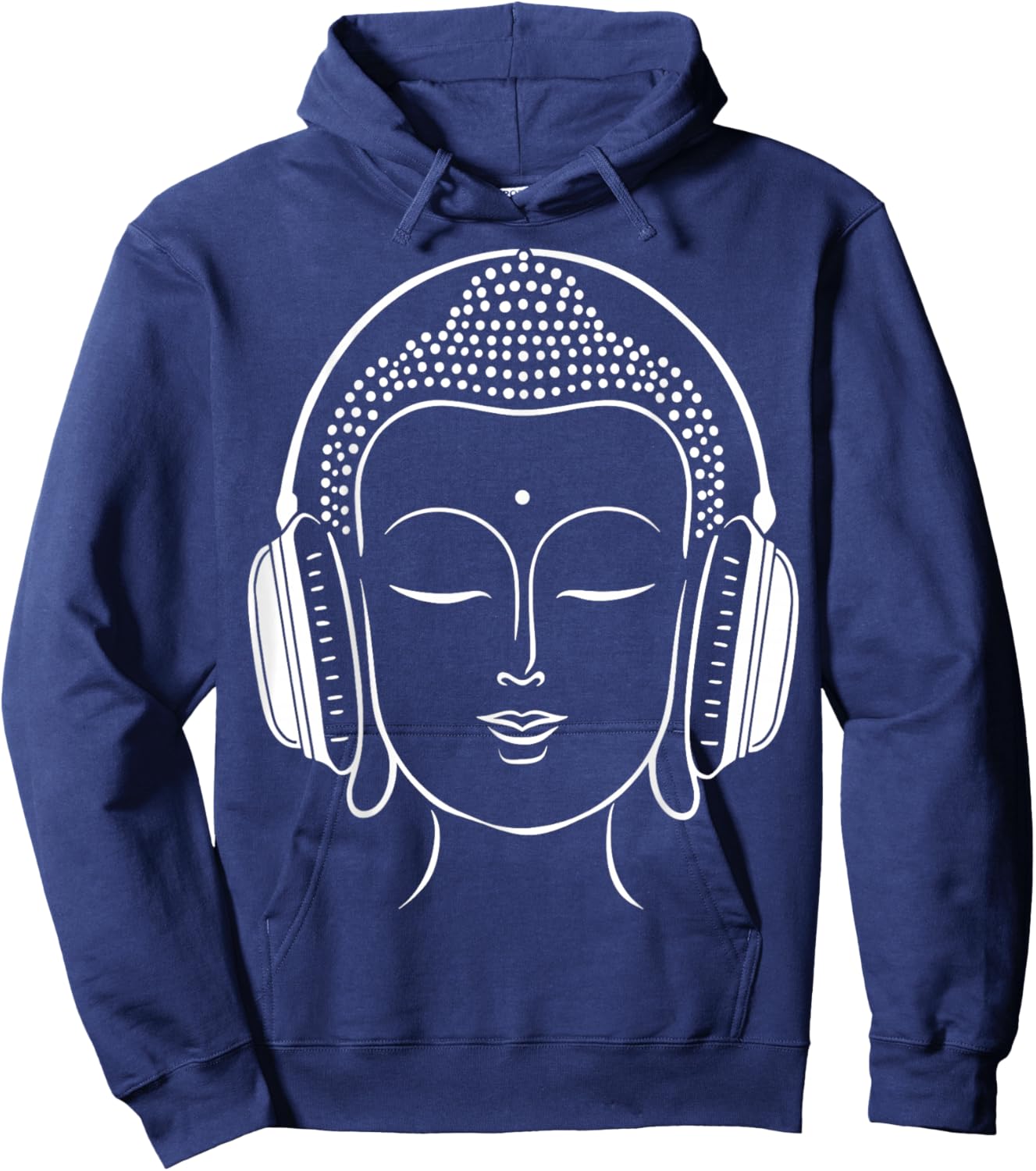 Buddha Headphones Zen Music Meditation Hoodie - Hoodie | Navy