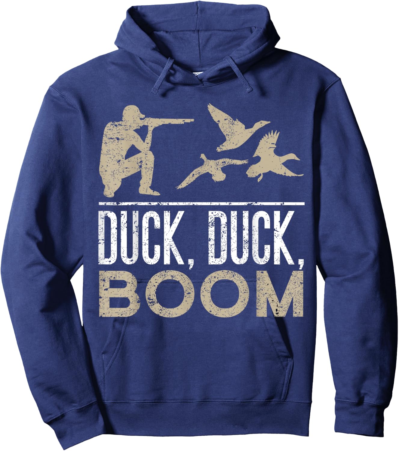 Duck Duck Boom Funny Duck Hunting Hoodie - Hoodie | Navy