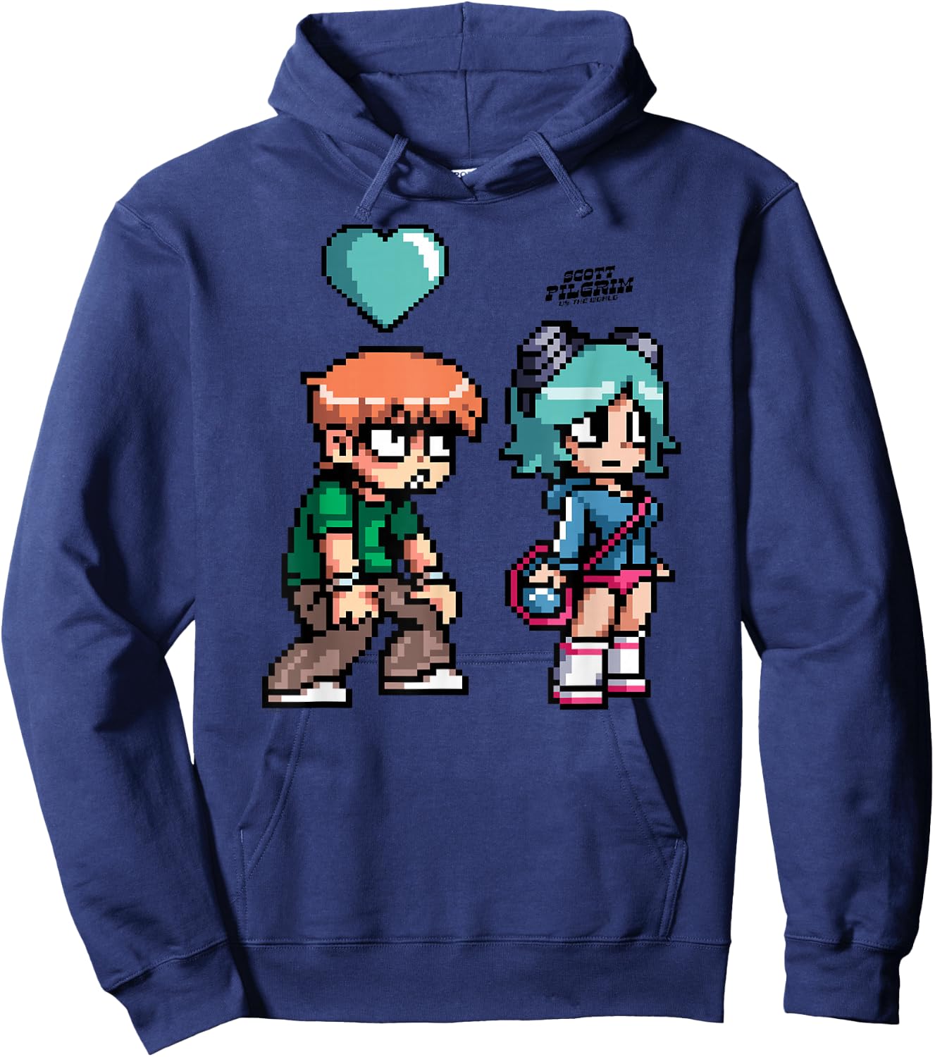 Scott Pilgrim Vs. The World Scott Hearts Ramona Hoodie - Hoodie | Navy