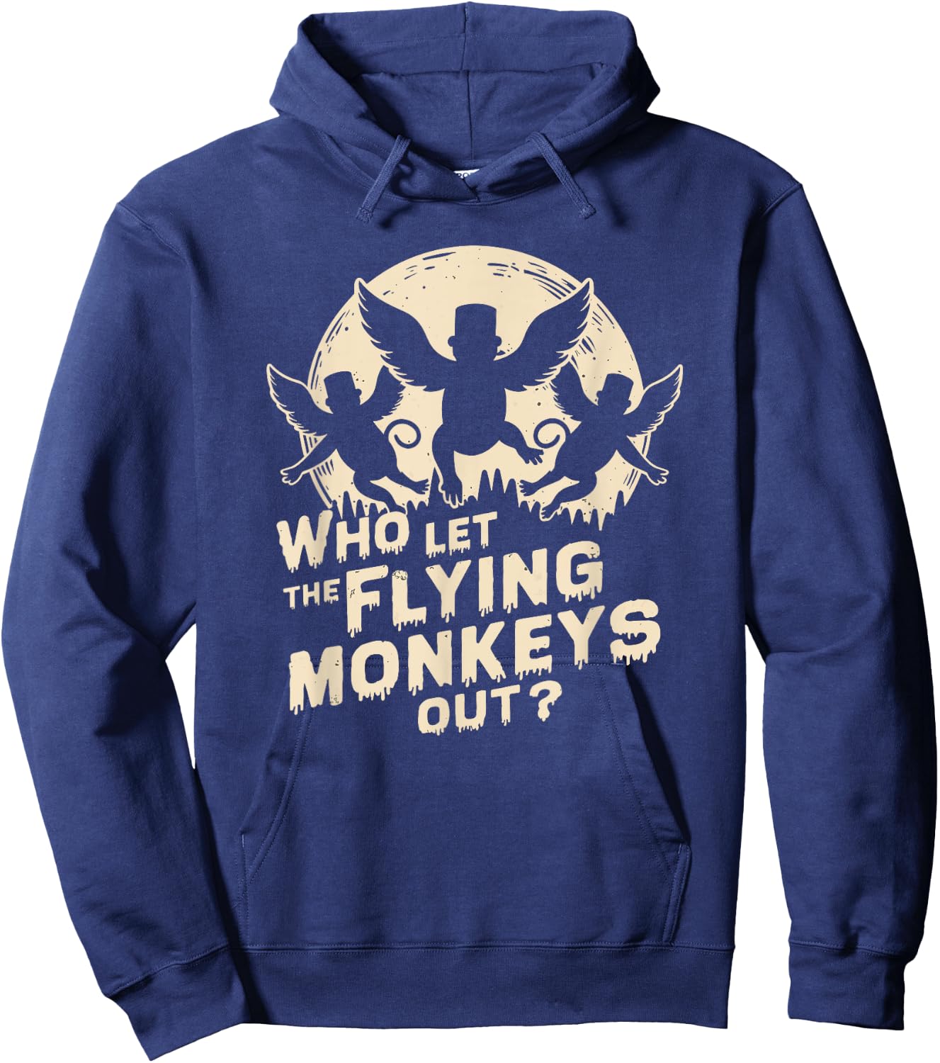 Who Let The Flying Monkeys Out, Halloween Hoodie - Hoodie | Navy