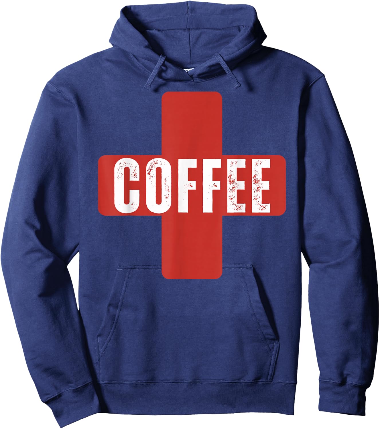 Red Cross with coffee Hoodie - Hoodie | Navy