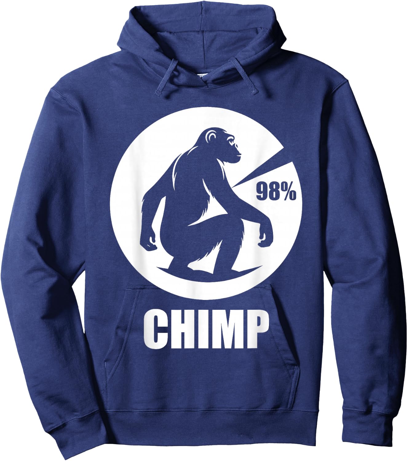 Chimp 98% Funny Chimpanzee Monkey Hoodie - Hoodie | Navy