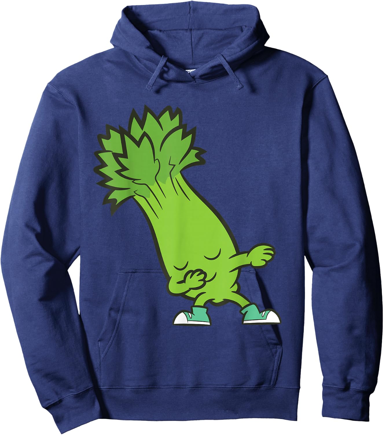 Dabbing Celery Kawaii Celery Hoodie - Hoodie | Navy