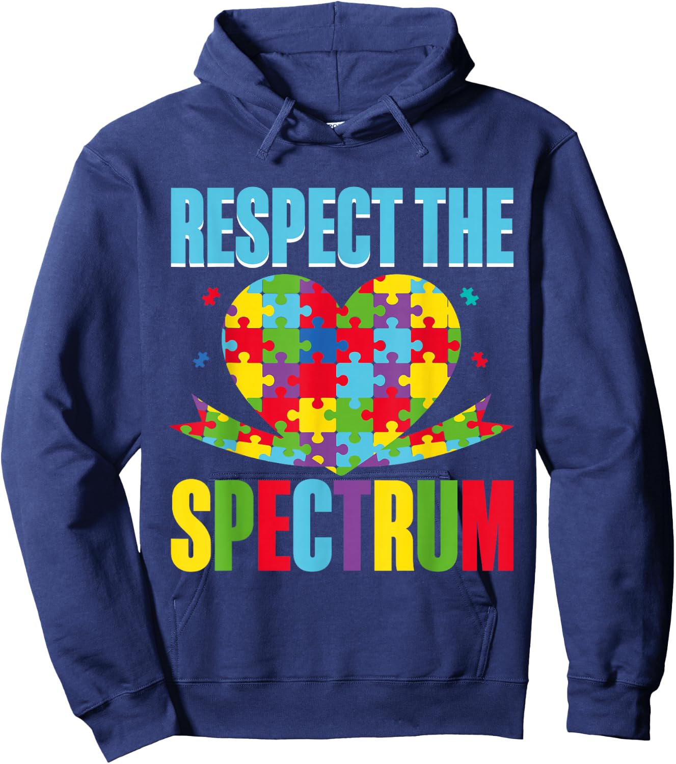 Respect the Spectrum Autism Hoodie - Hoodie | Navy