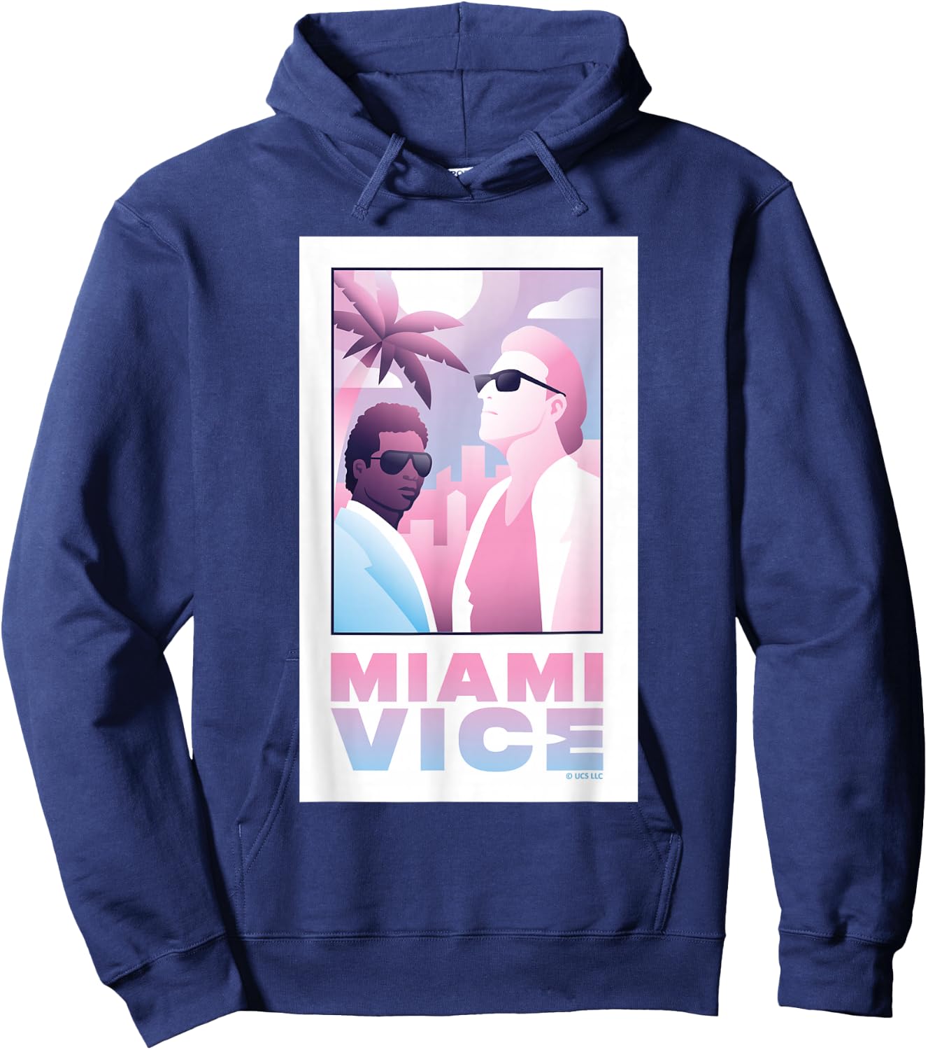 Miami Vice Retro Vibes 80s Pastel Style Hoodie - Hoodie | Navy
