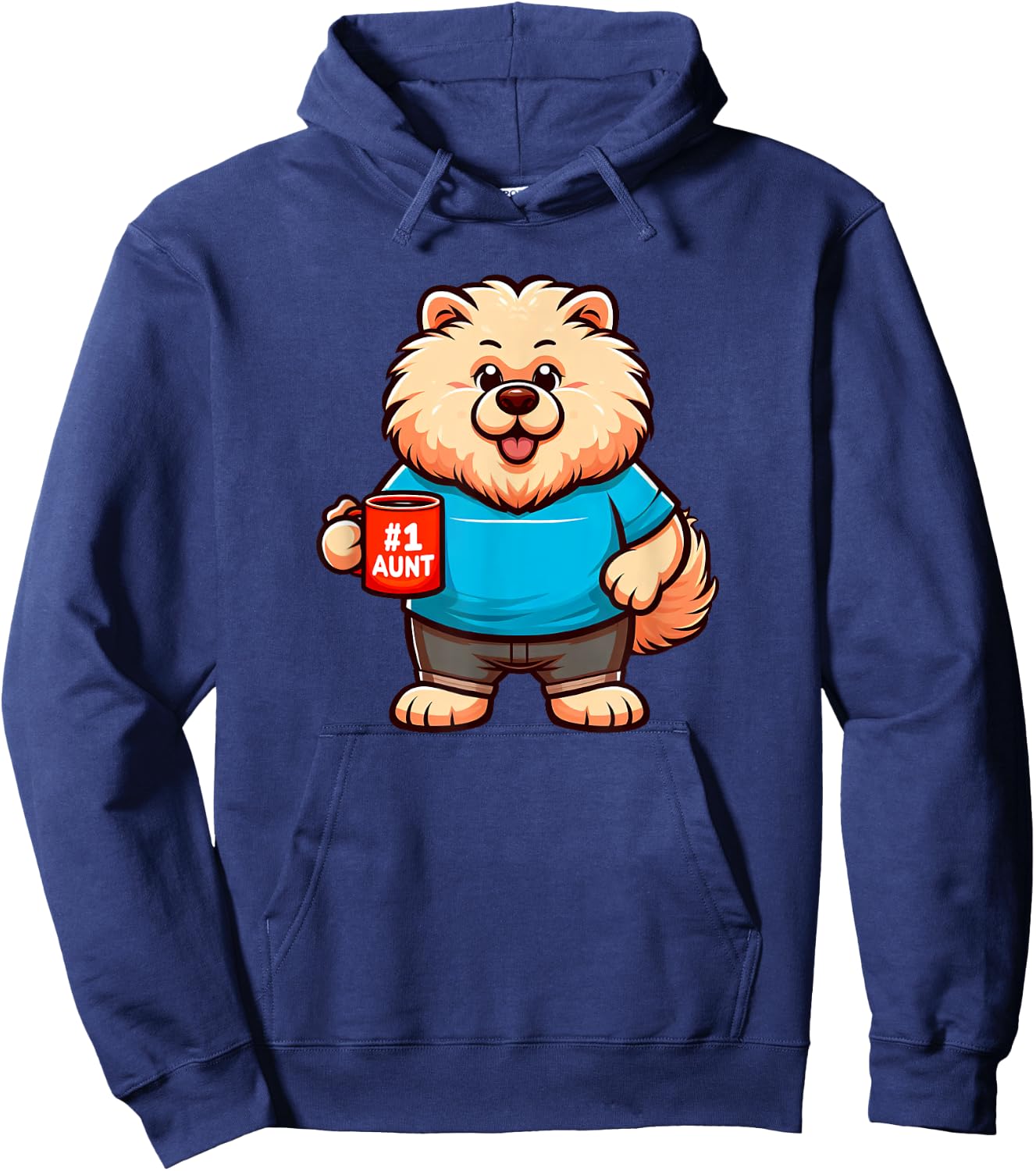 Chow Chow Aunt Dog Funny Family Hoodie - Hoodie | Navy