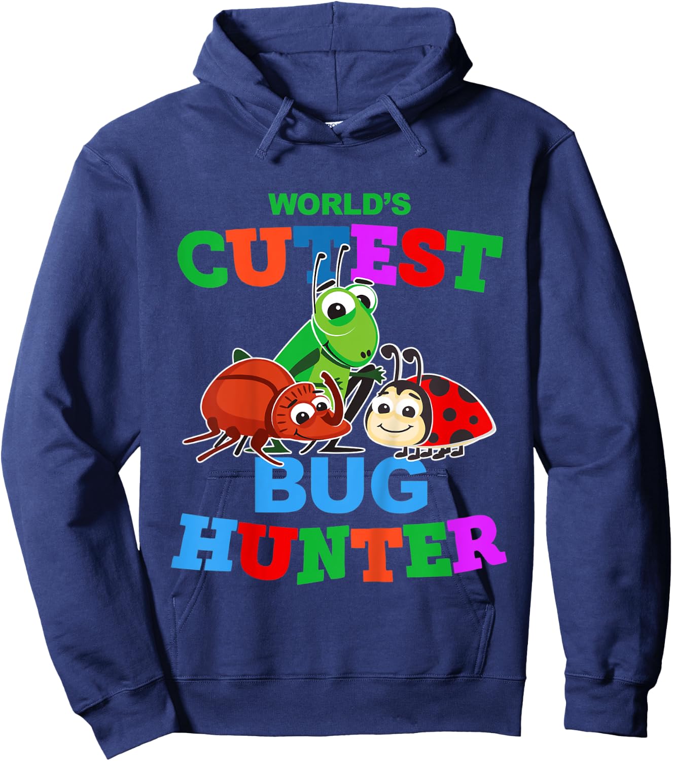 Kids World's Cutest Bug Hunter Bug Catcher Hoodie - Hoodie | Navy