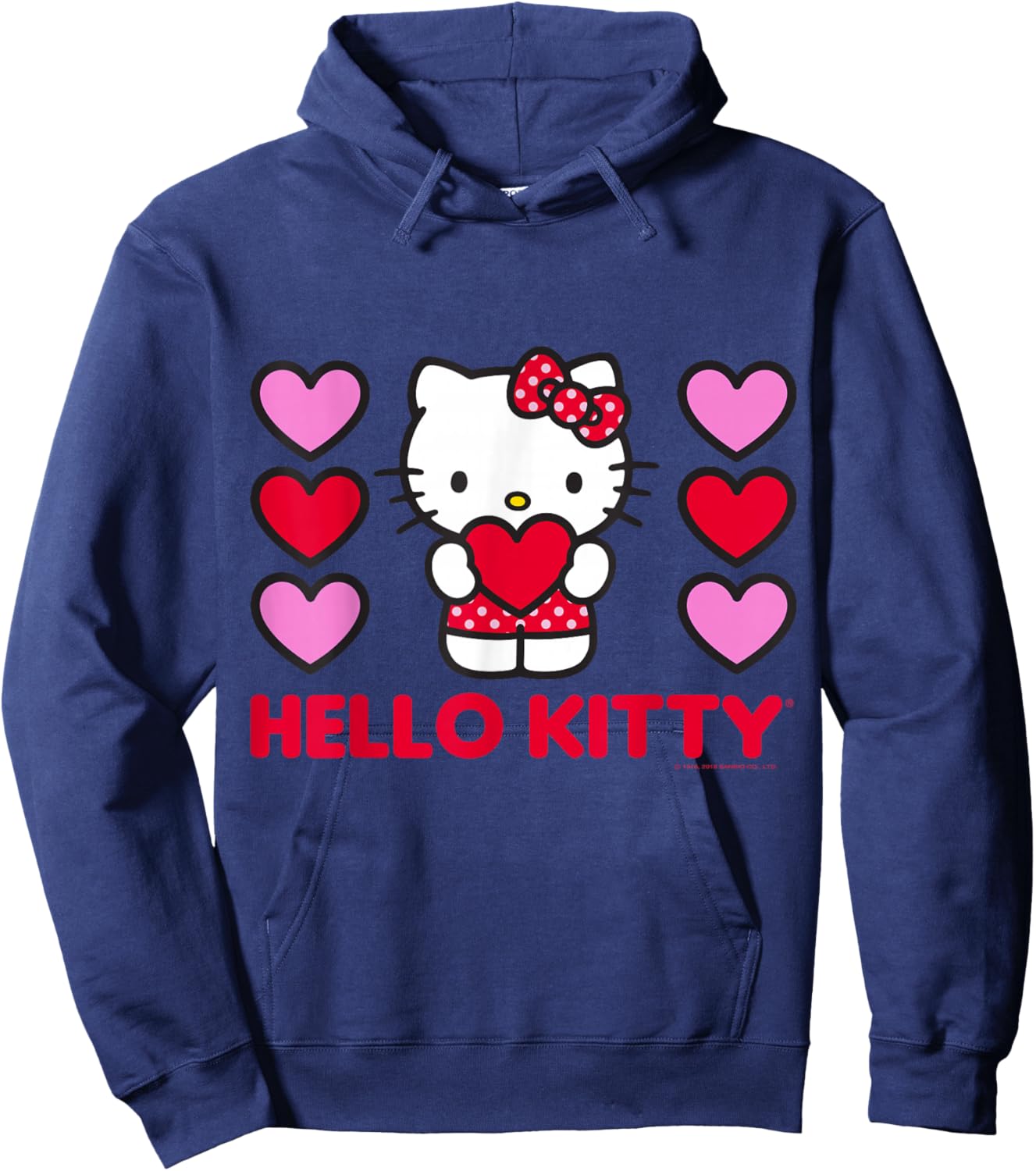 Hello Kitty Valentine Hearts Shirt Hoodie - Hoodie | Navy