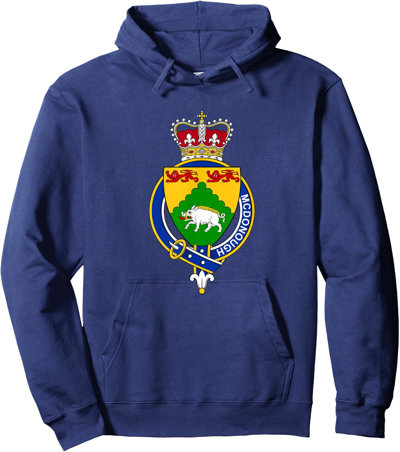 McDonough Coat of Arms - Family Crest Hoodie - Hoodie | Navy