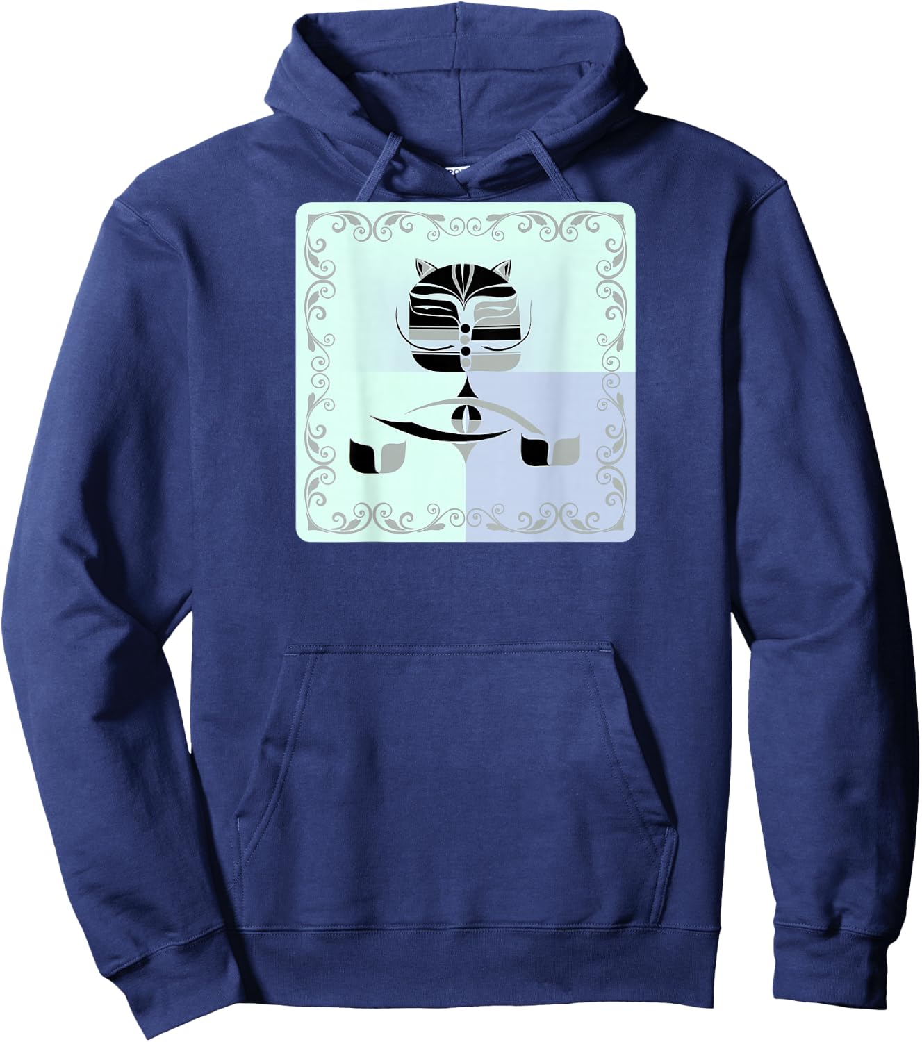 Cat Split Block Hoodie - Hoodie | Navy