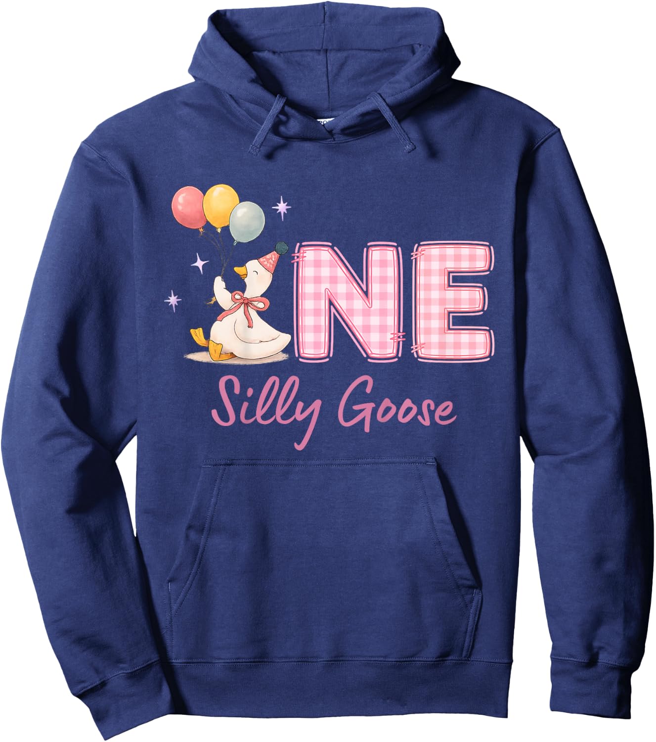 One Silly Goose 1st Birthday Hoodie - Hoodie | Navy