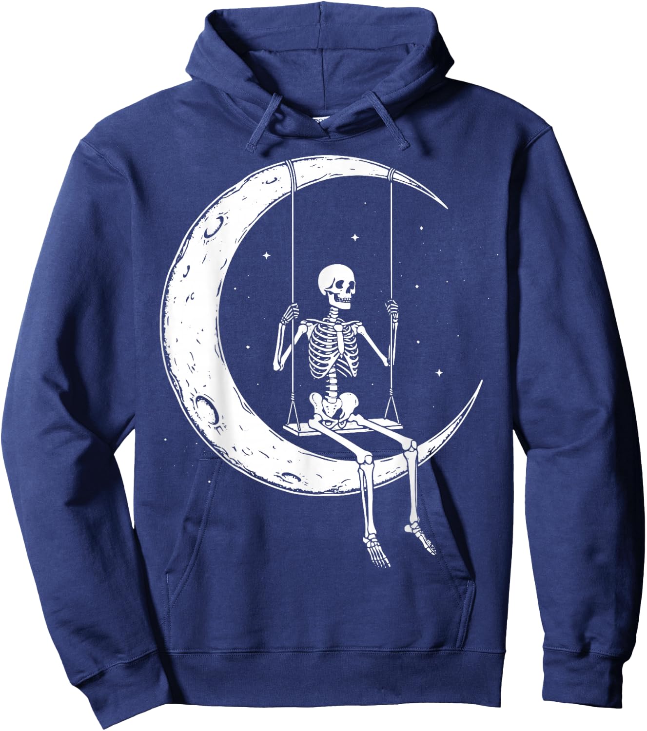 Skeleton Moon Swing Hoodie - Hoodie | Navy